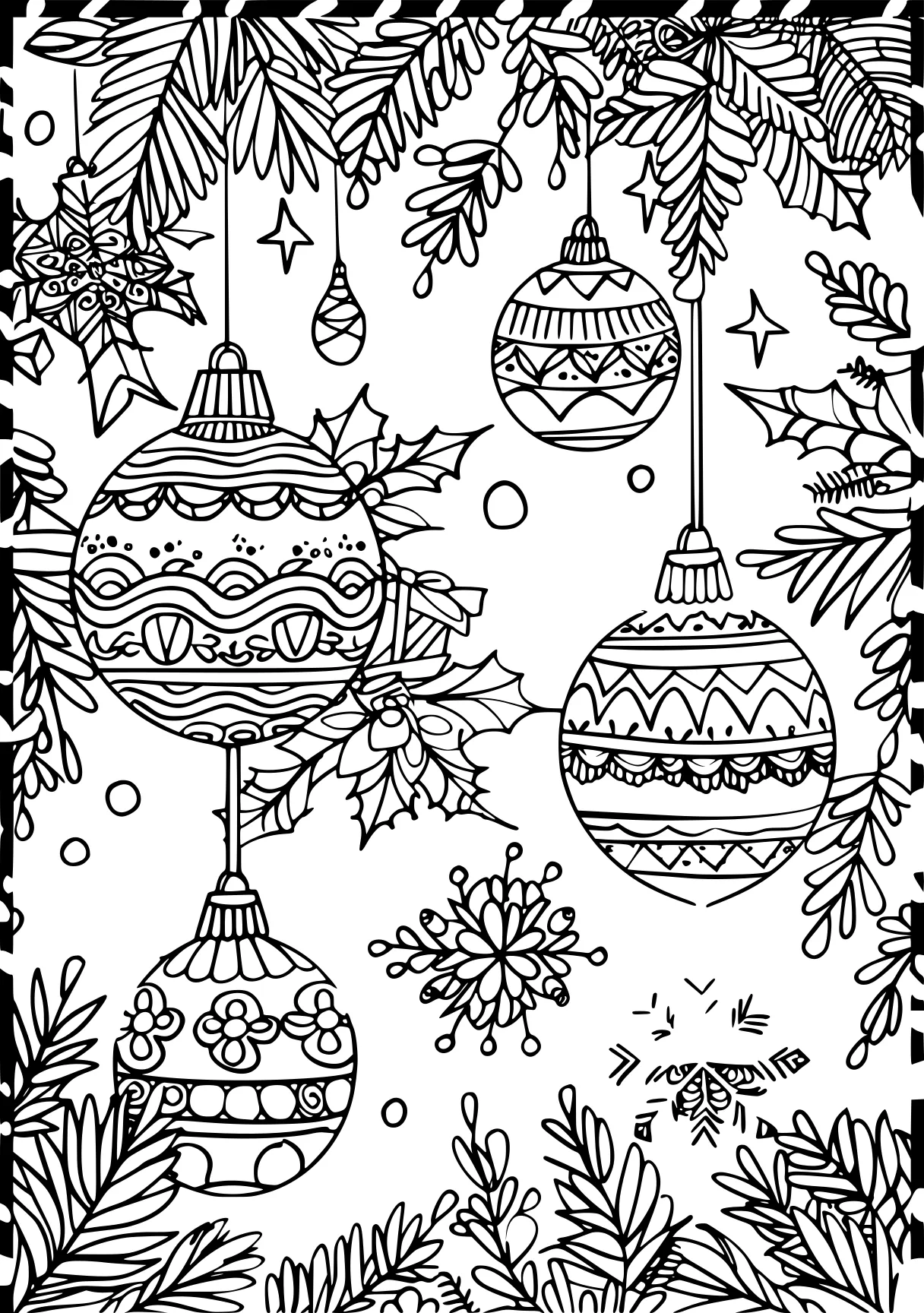 christmas coloring pages printable, ornament, zentangle, advent, free page downloads