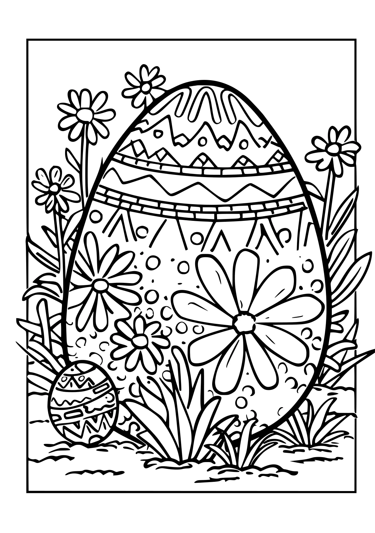 coloring pages for easter, zentangle, colouring, ornament, free page downloads