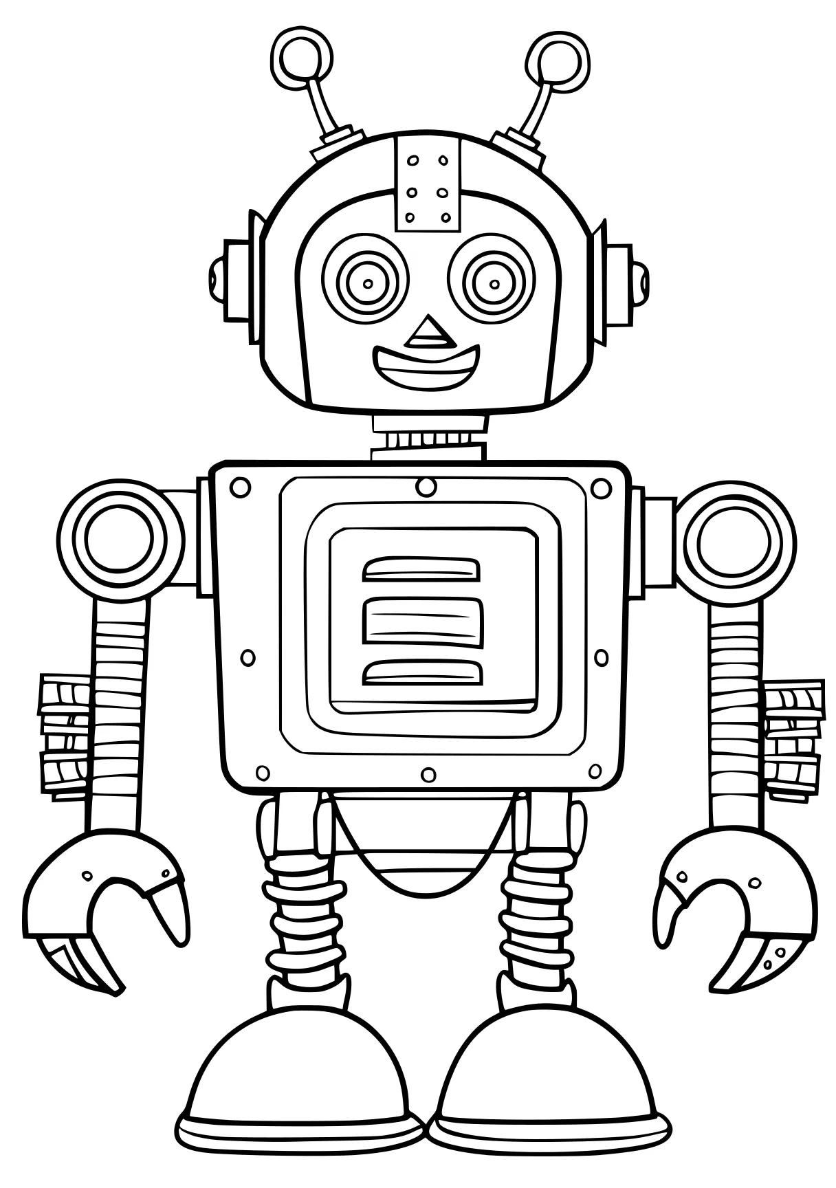 robot coloring pages robot, ai, illustrator, robocar, bots, free page downloads