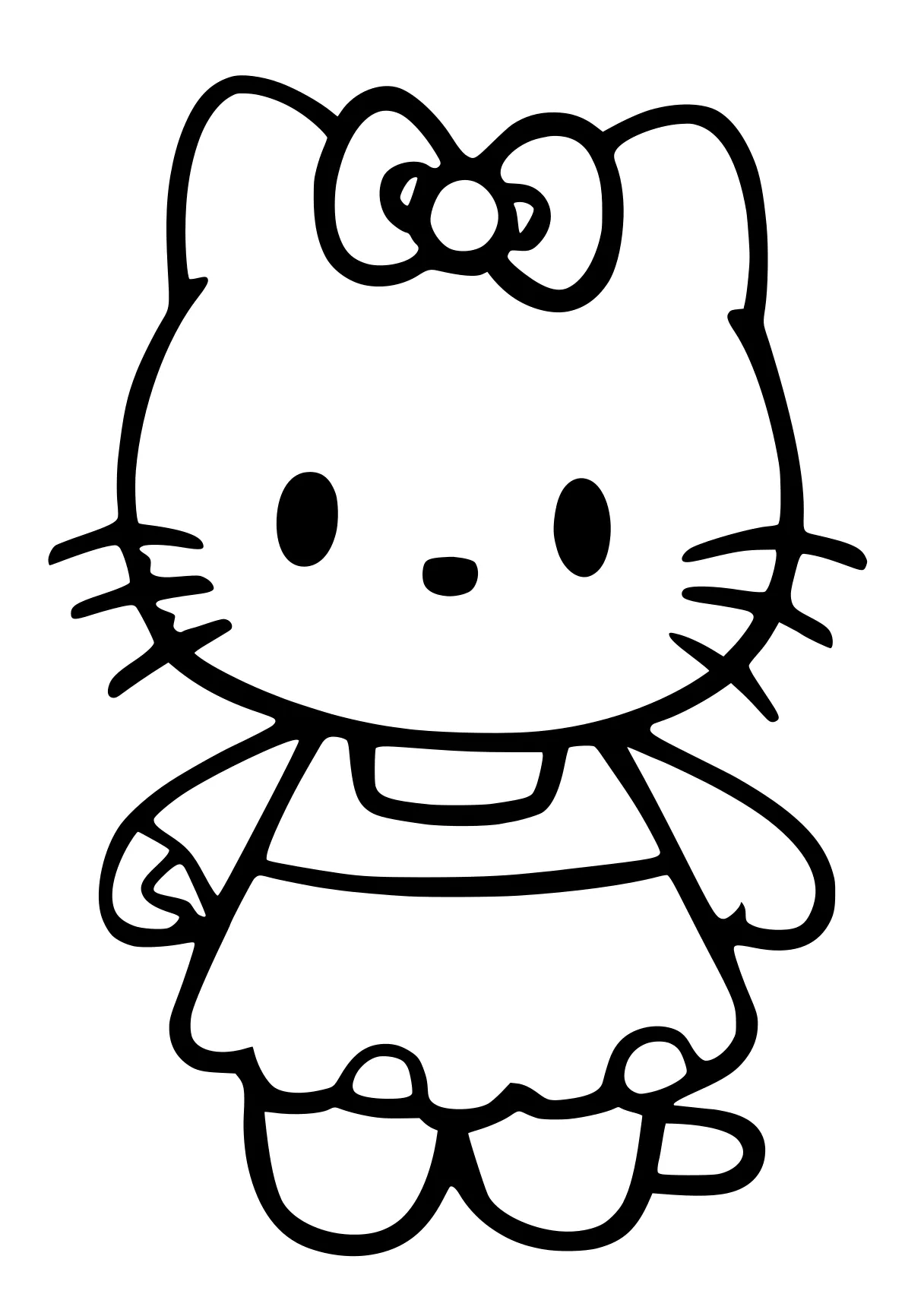 coloring pages printable hello kitty sanrio, kitty, cinnamoroll, peppa, unikitty, free page downloads