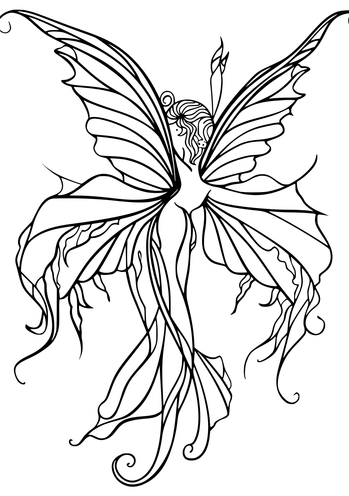 fairy coloring pages, flower, butterfly, fairy, zentangle, free page downloads