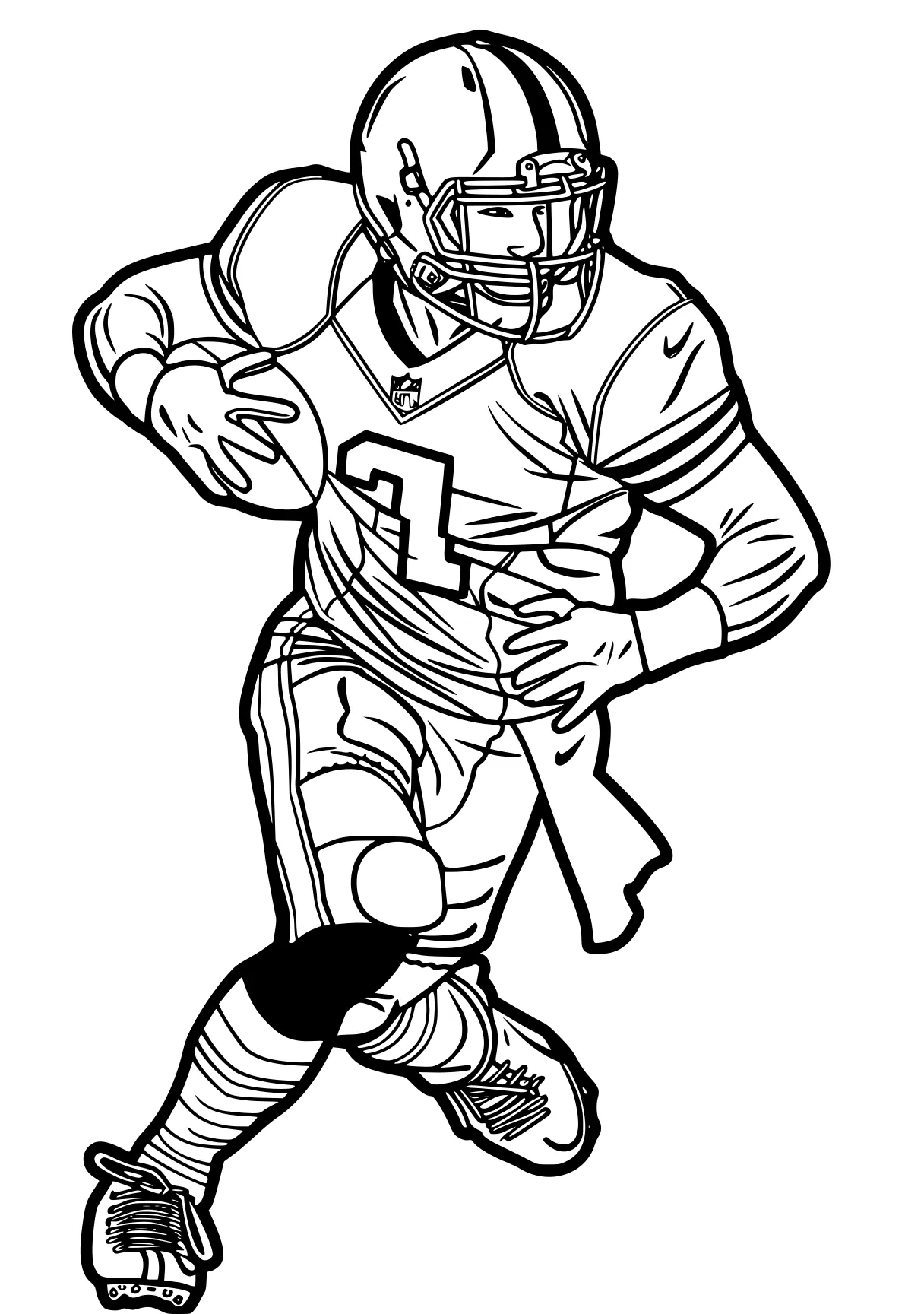 football player coloring page football, sports, nfl, 49ers, chiefs, free downloads