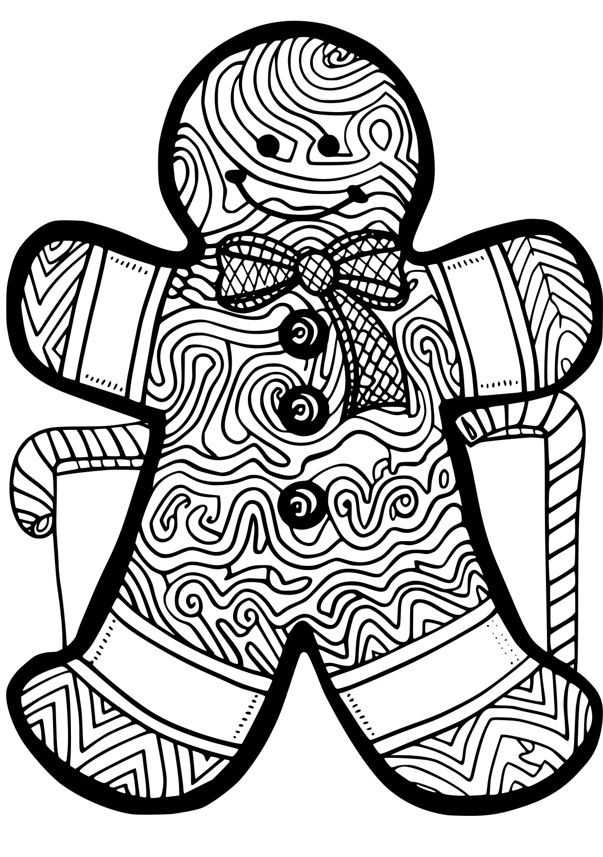 gingerbread coloring page zentangle, ornament, tanjiro, free downloads