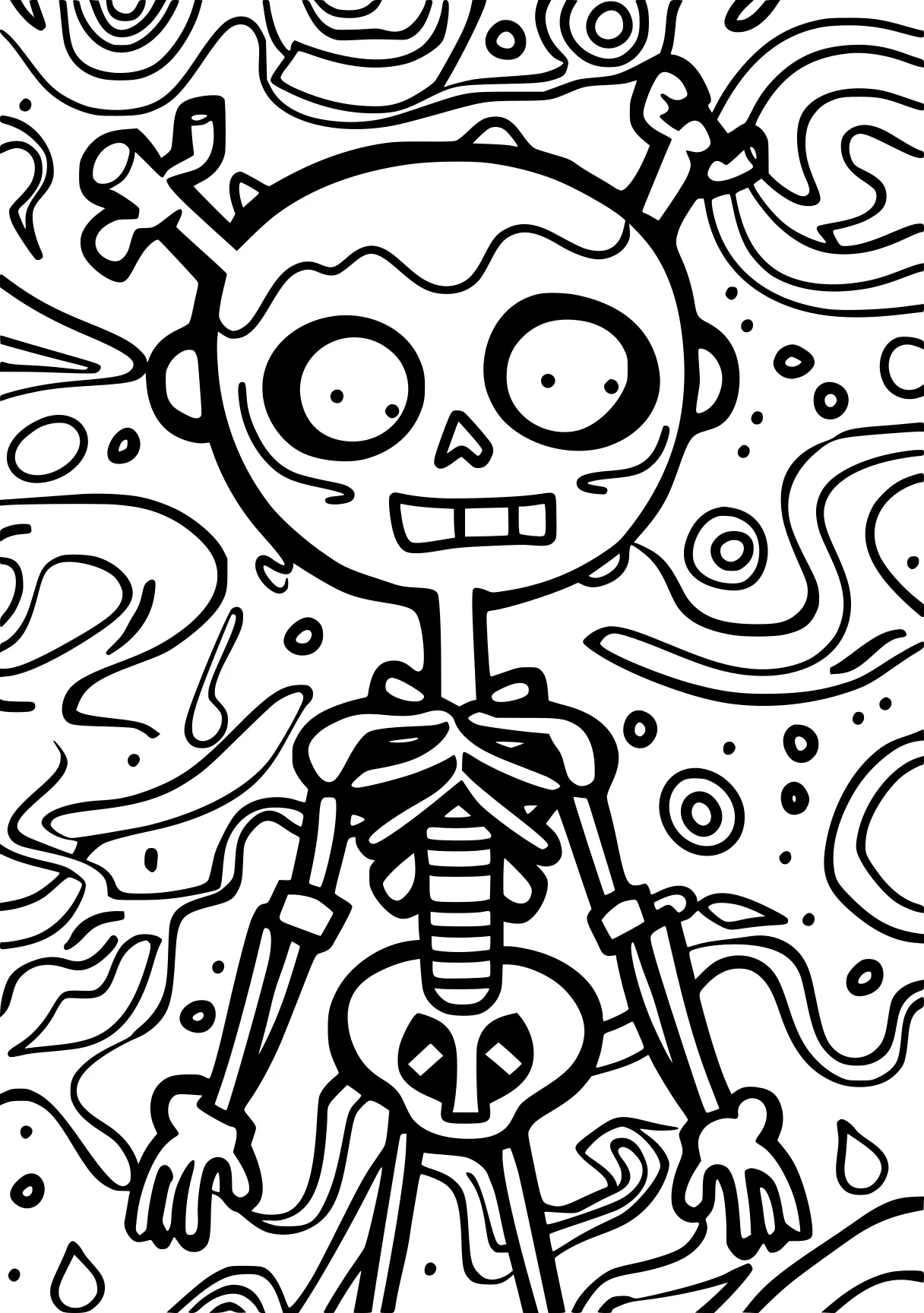 elemental coloring pages muertos, skellington, skeleton, digital, free page downloads