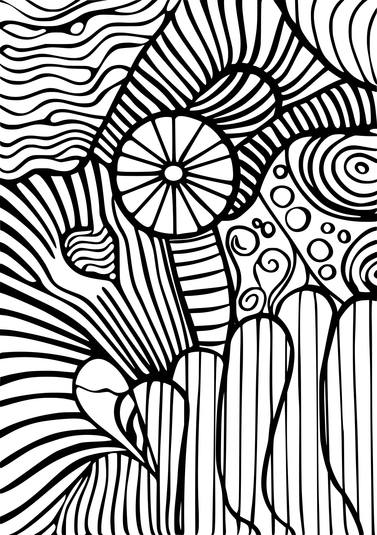 number coloring pages zentangle, lines, patterns, free page downloads