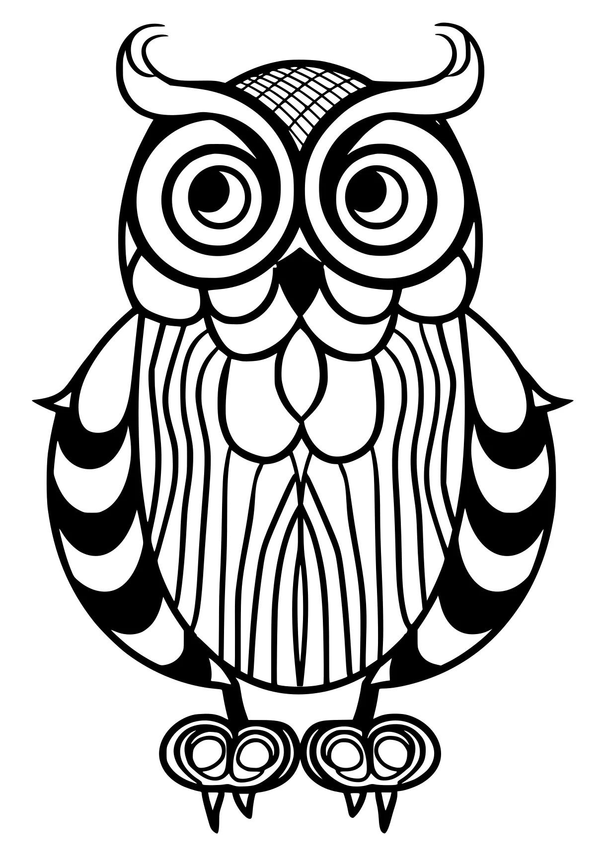 coloring patterns owl, tanjiro, illustrator, eagle, ornament, free page downloads