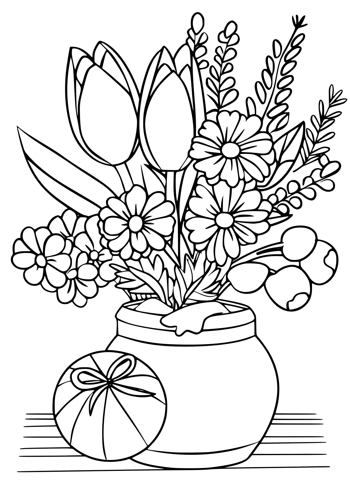 free coloring pages for kids, flowers, plant, flower, page downloads