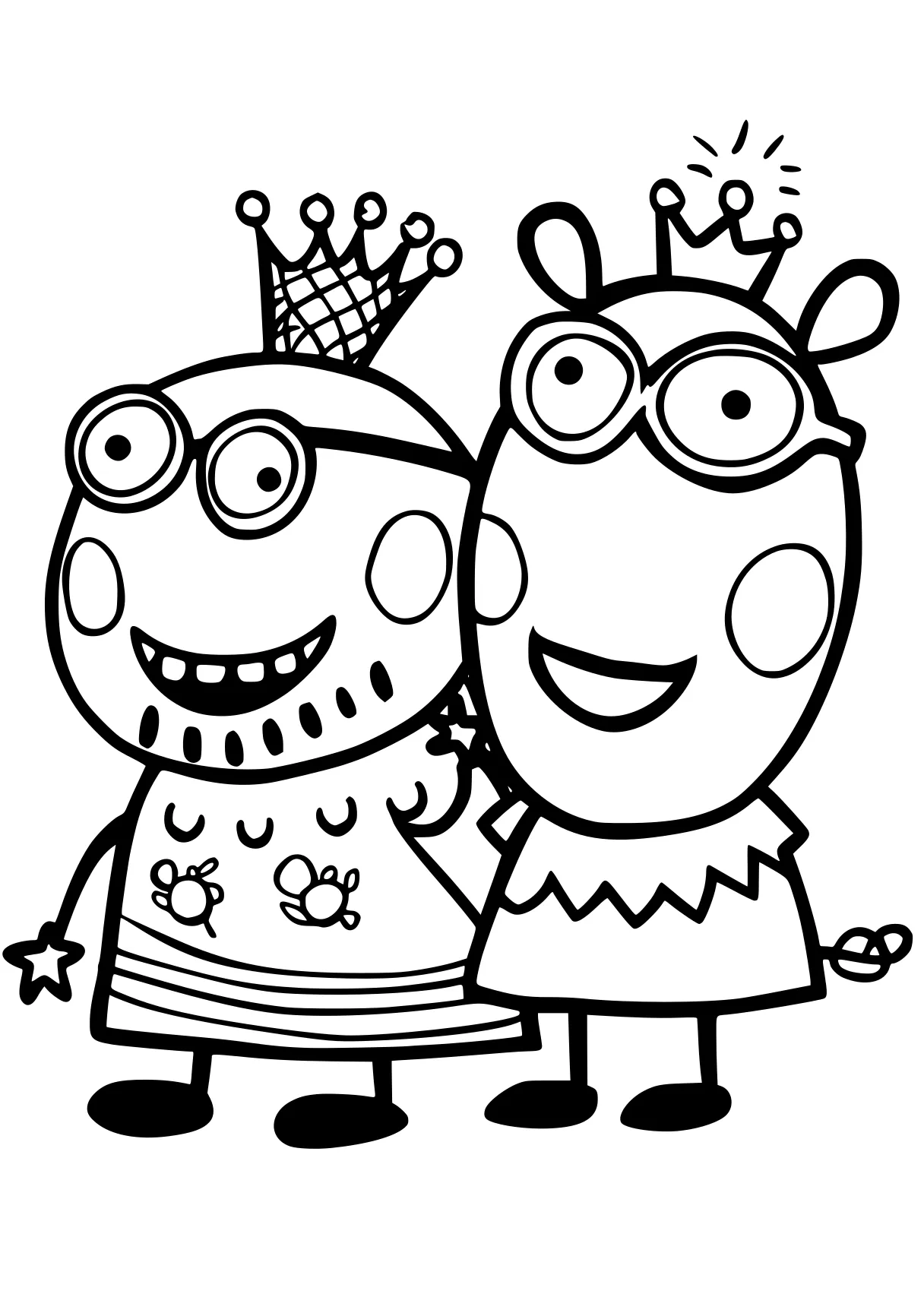 peppa coloring page oddbods, minions, numberblocks, pinkfong, children, free downloads