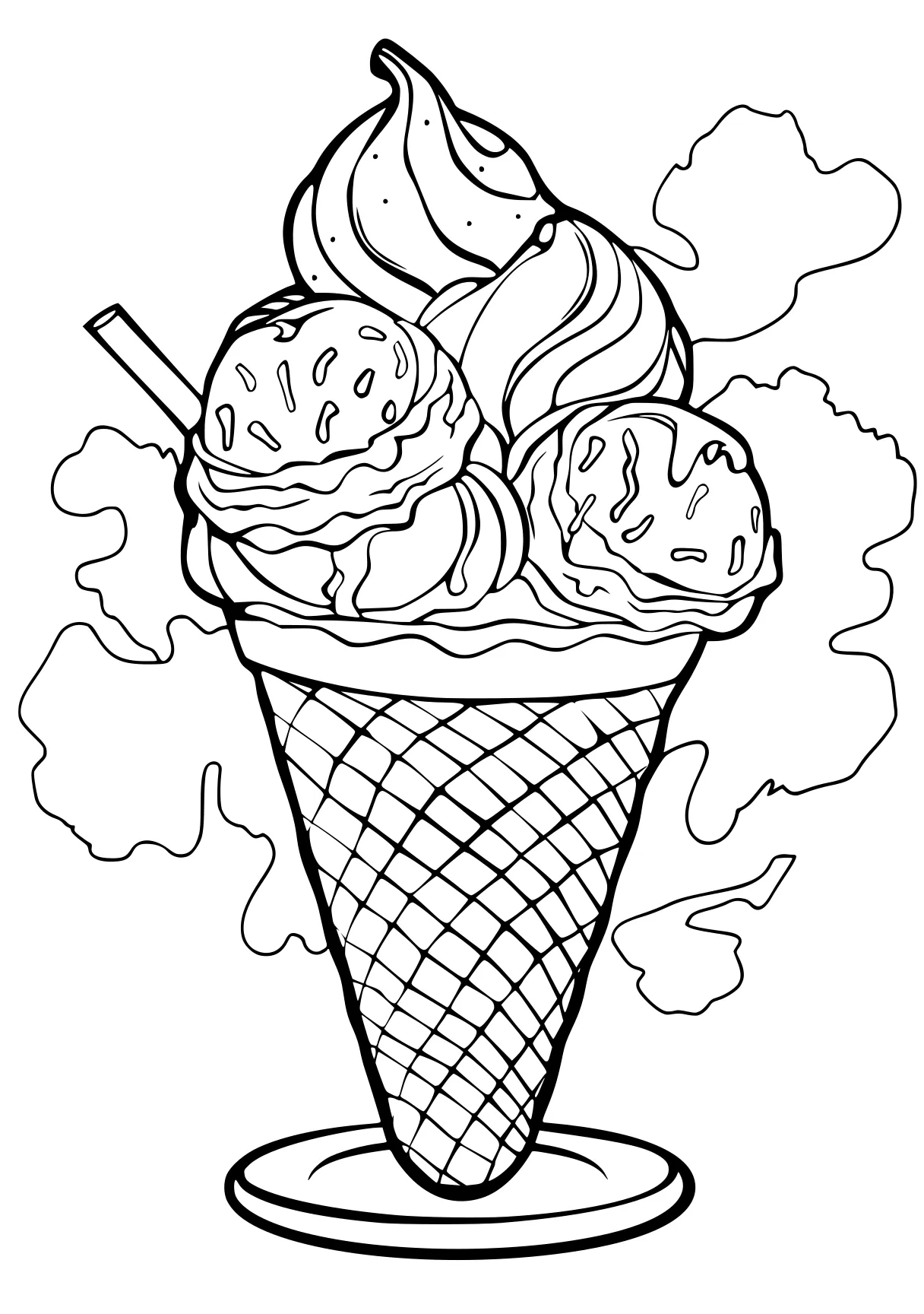 ice cream coloring pages, ice, coloring, illustrator, free page downloads