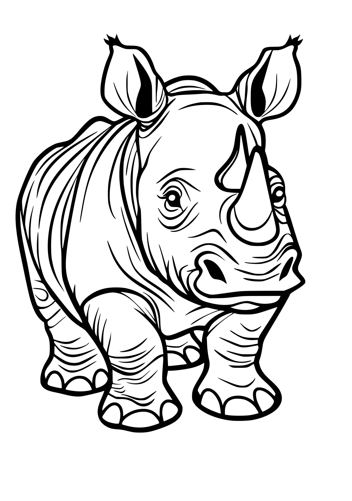 printable animal coloring pages rhino, triceratops, hippo, elephant, ankylosaurus, free page downloads