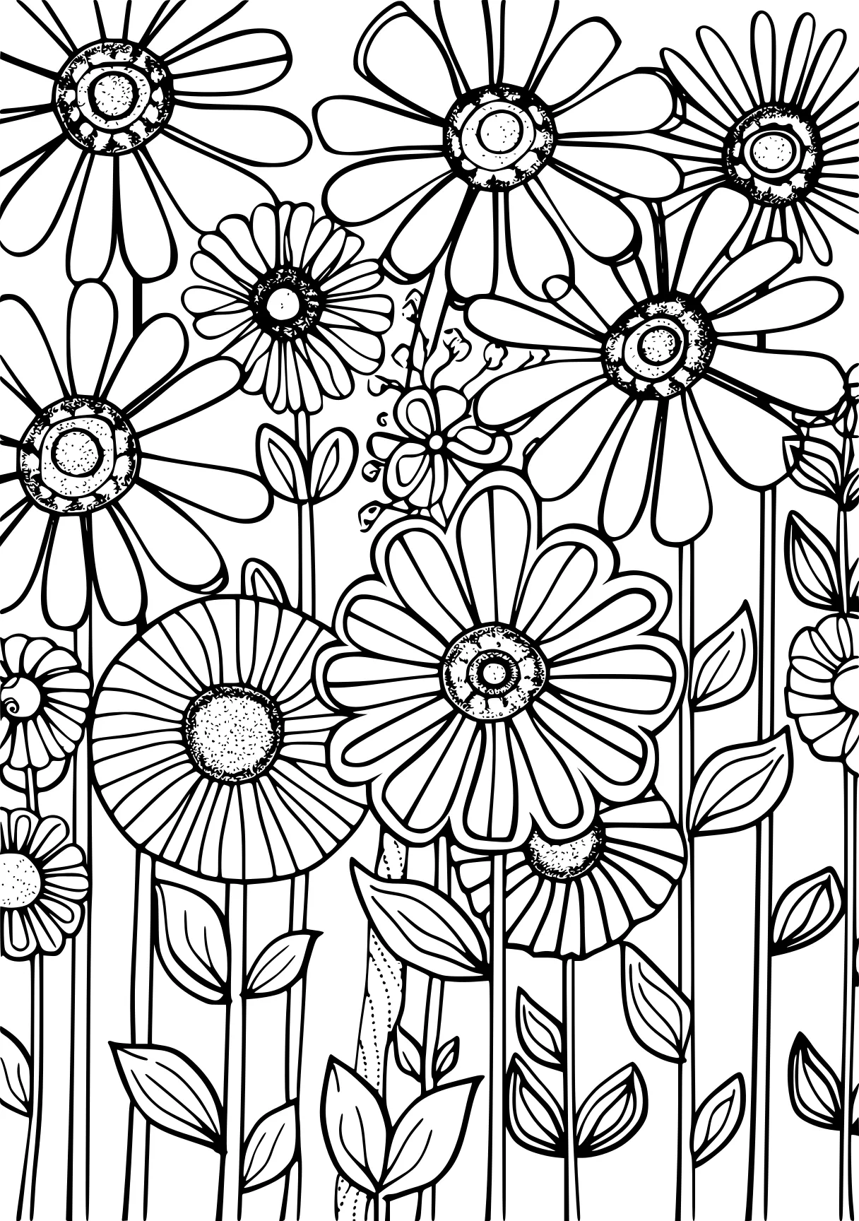 coloring pages printable flowers, zentangle, colouring, printables, free page downloads