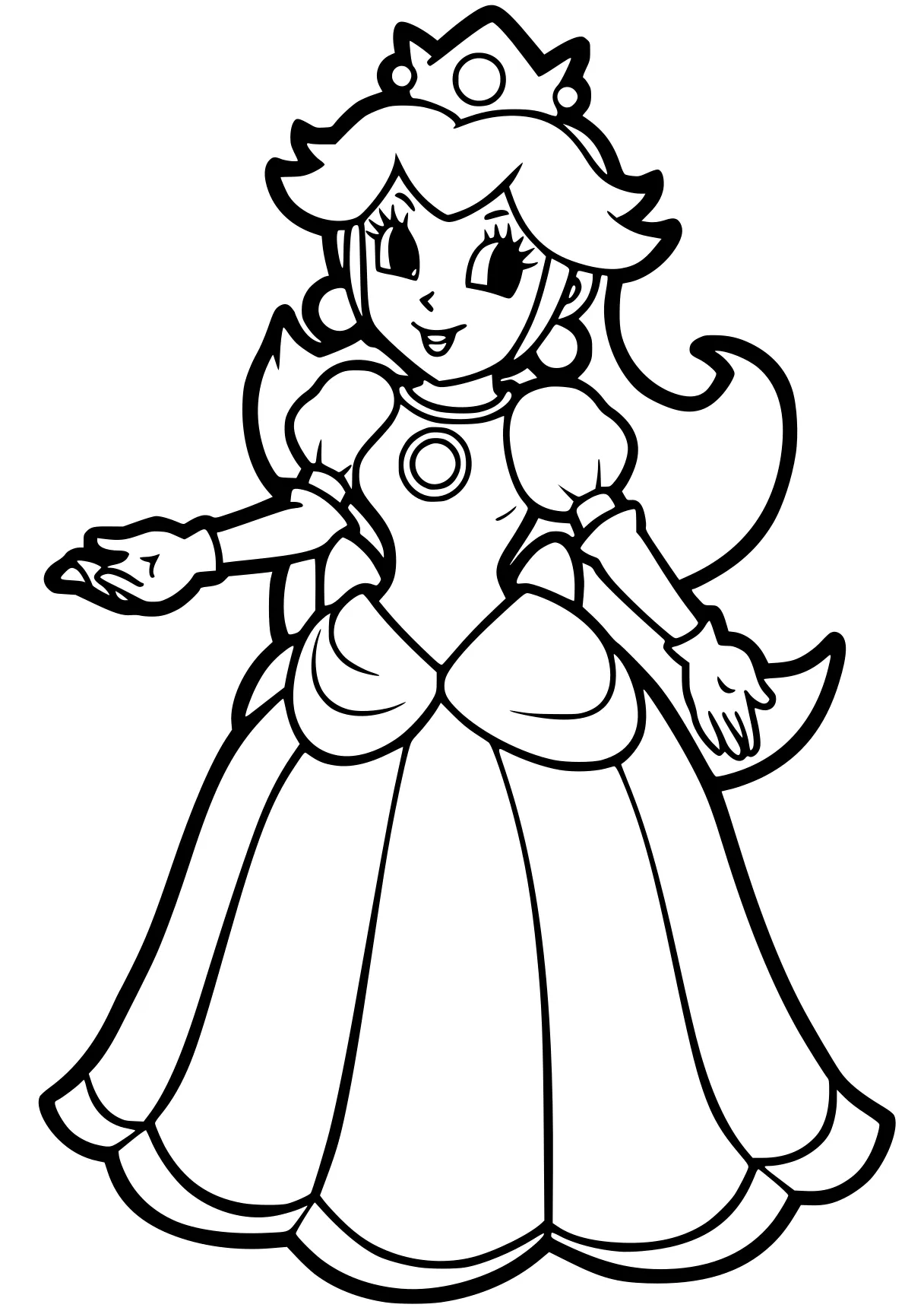 princess peach coloring page rosalina, peach, diana, daisy, princess, free downloads