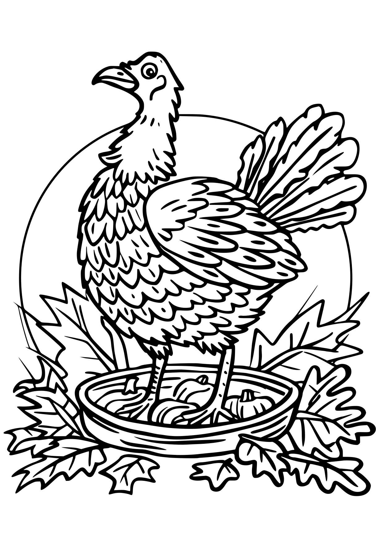 thanksgiving coloring pages rooster, eagle, chick, free page downloads