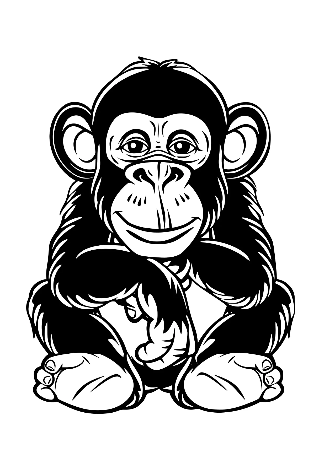 monkey coloring monkey, gorilla, zooba, zoo, kong, free page downloads