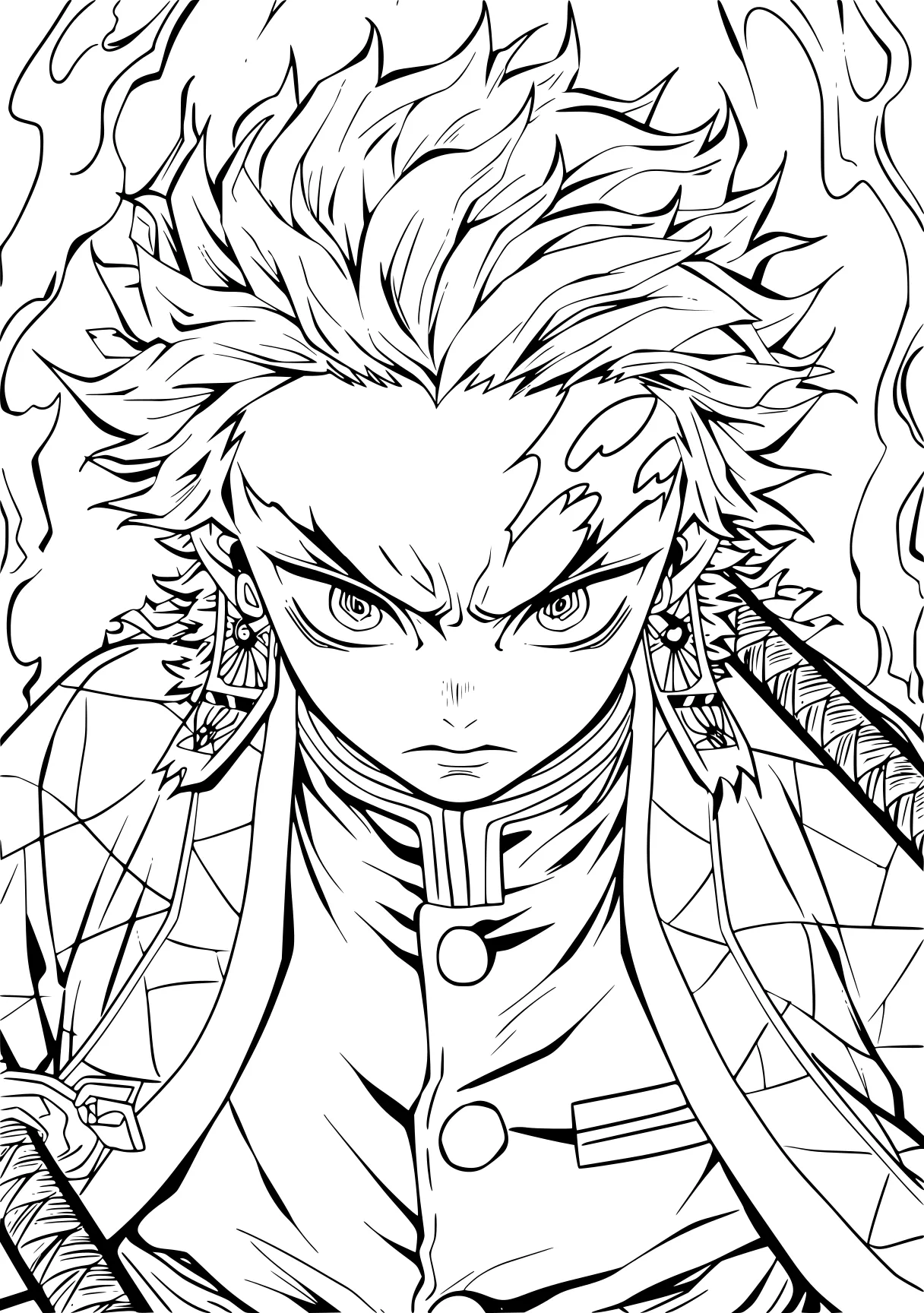 demon slayer coloring page broly, gogeta, tanjiro, wolverine, angry, free downloads