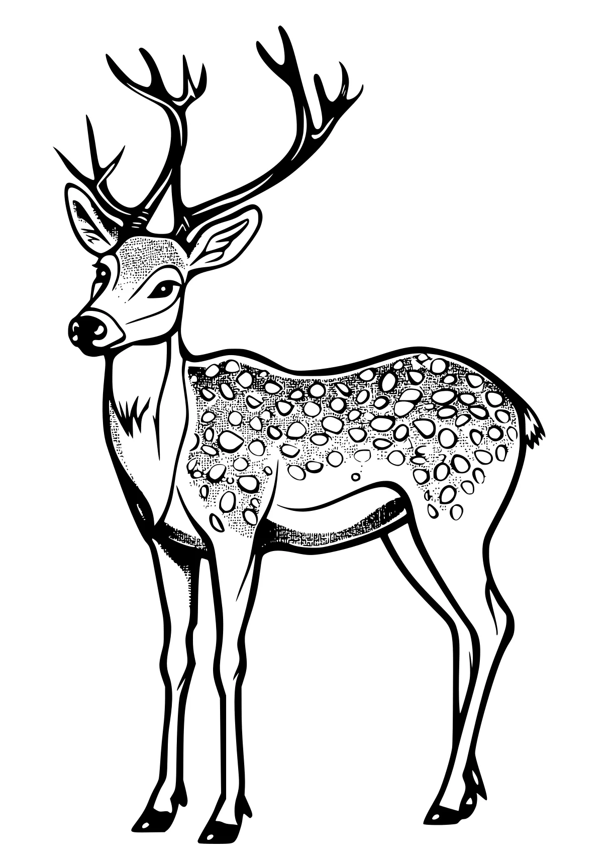 reindeer coloring page deer, bambi, illustrator, rudolph, reindeer, free downloads