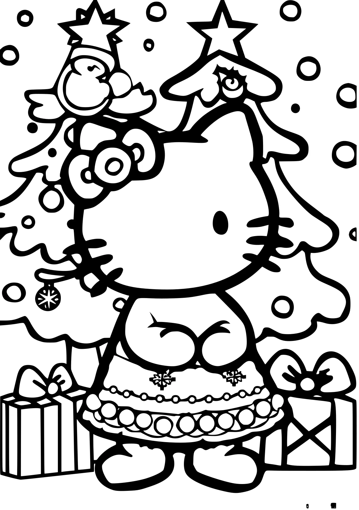 hello kitty pictures to color snowman, molang, cinnamoroll, sanrio, free coloring page downloads