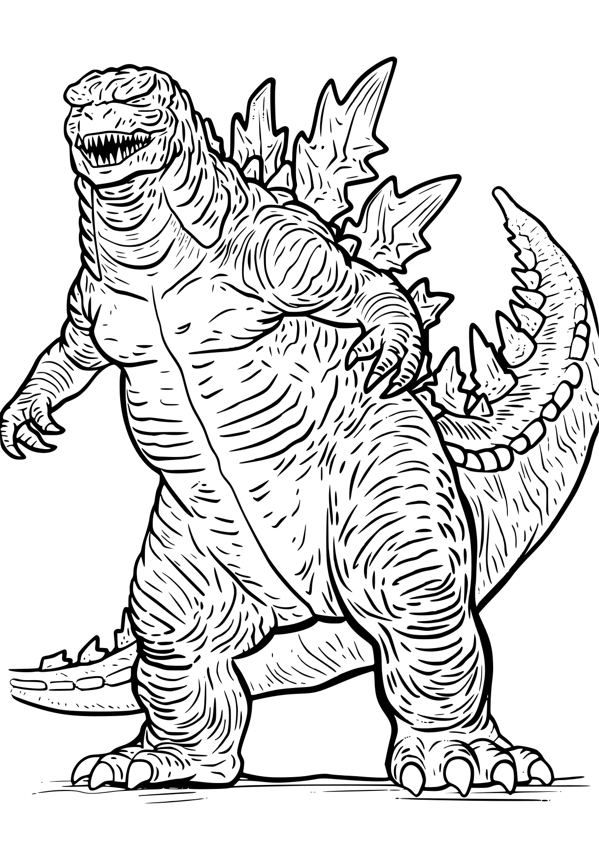 godzilla coloring pages godzilla, tyrannosaurus, trex, t-rex, indoraptor, free page downloads