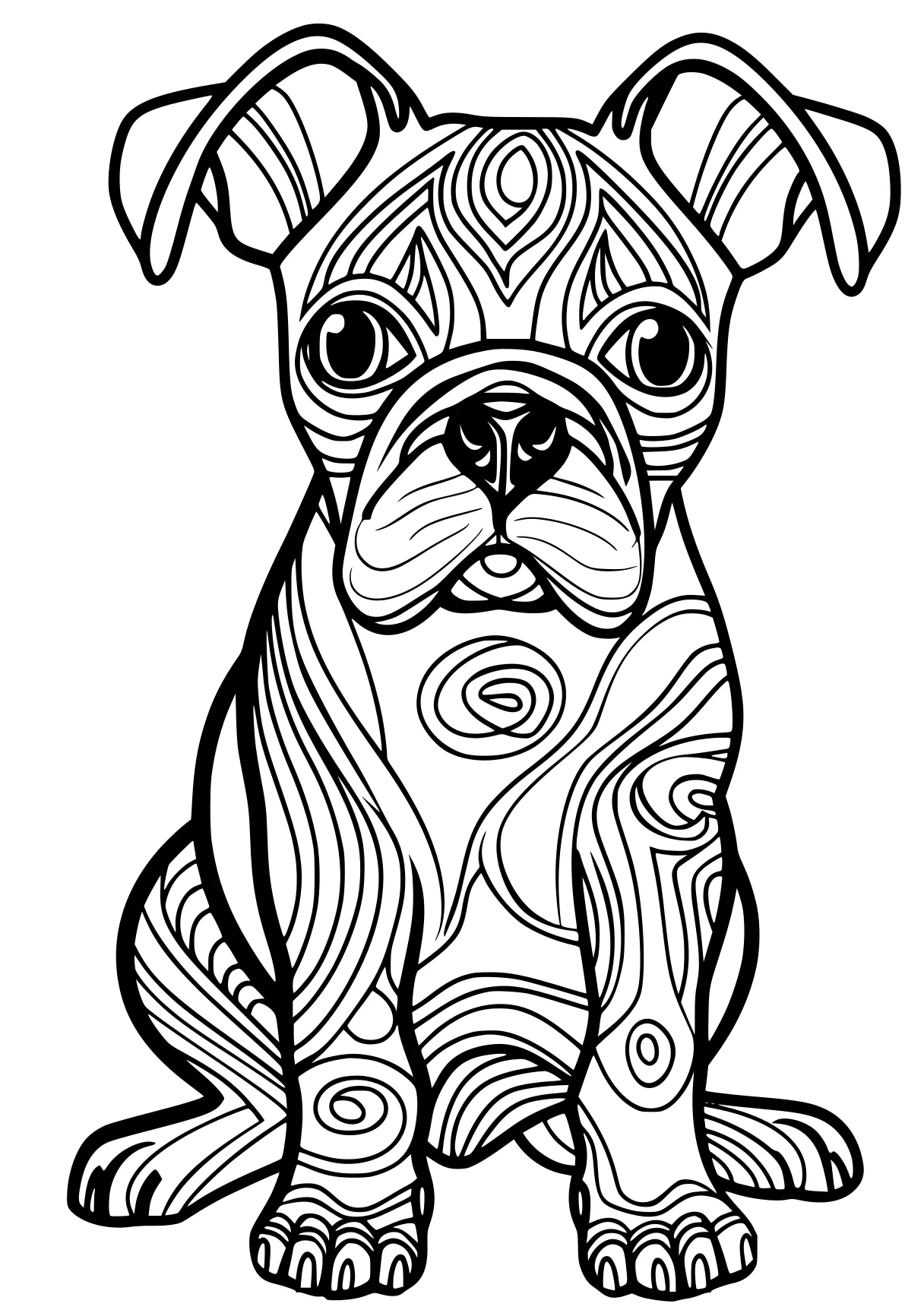 dog coloring pages printable bulldog, pug, illustrator, free page downloads