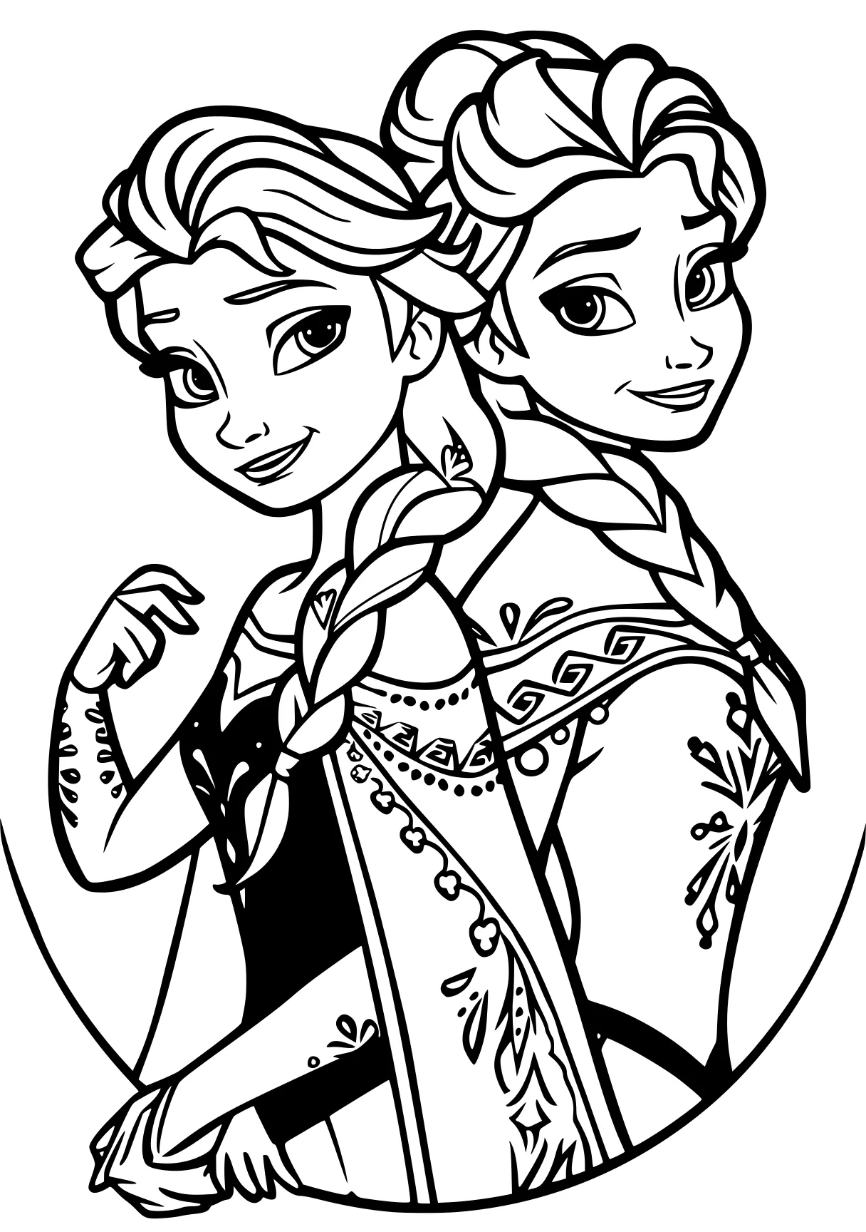 anna elsa coloring page printables, lilo, elsa, tangled, free downloads