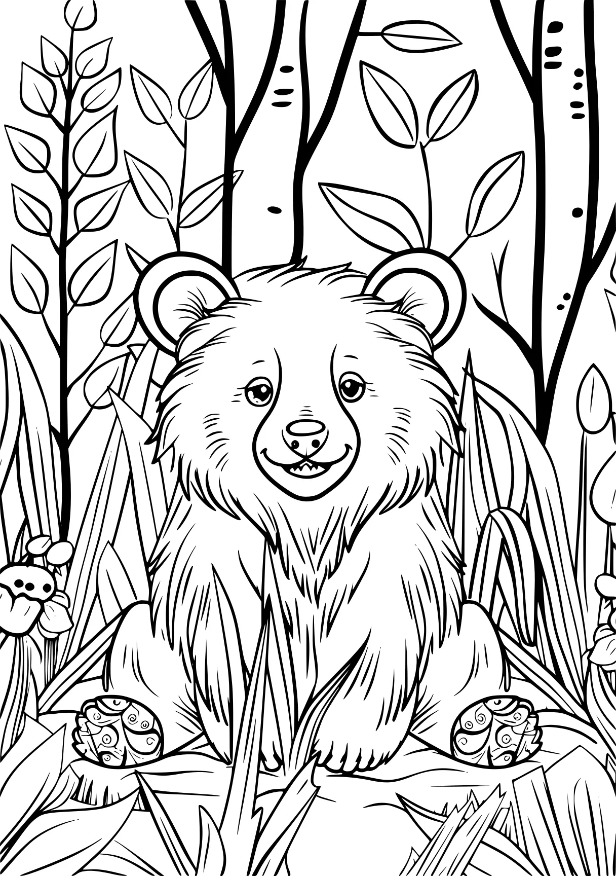 coloring book pages, colouring, coloring, bear, free page downloads