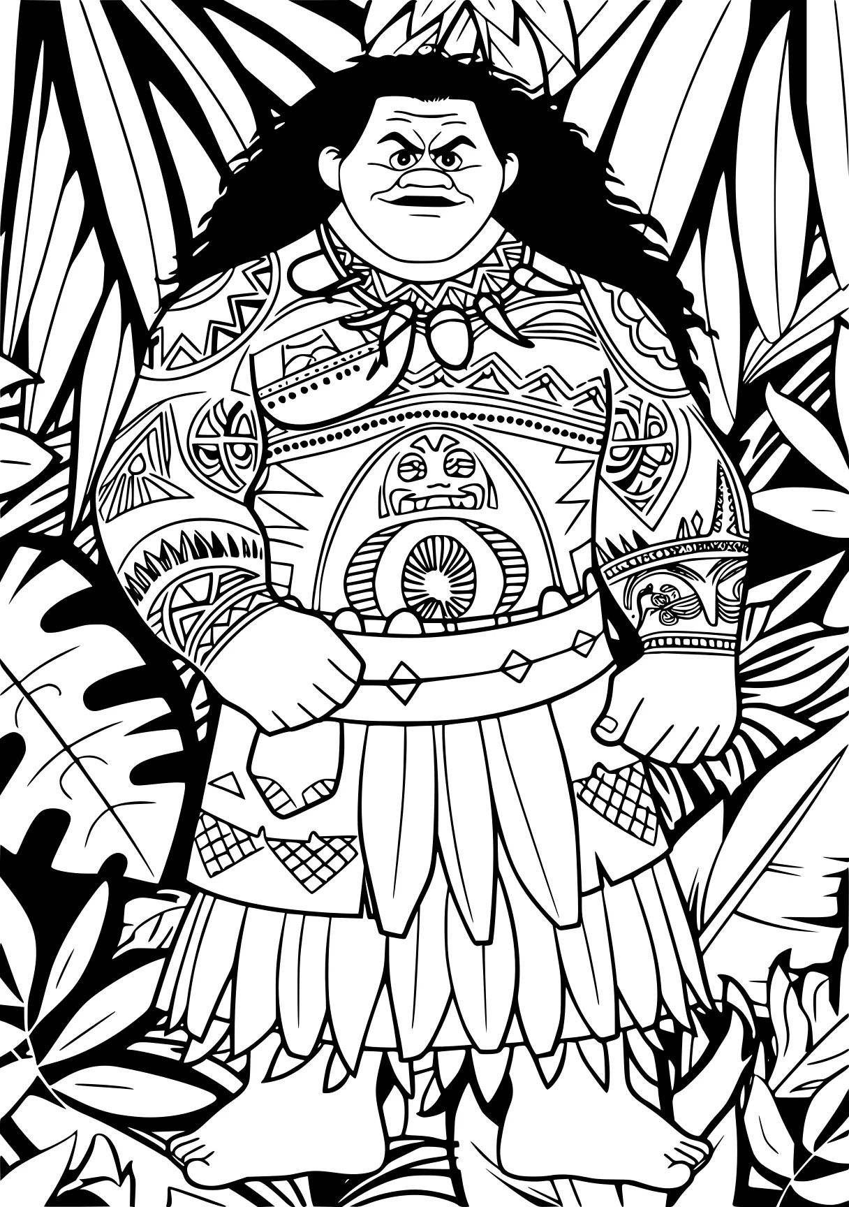 moana coloring pages kaido, tanjiro, moana, morales, gorilla, free page downloads