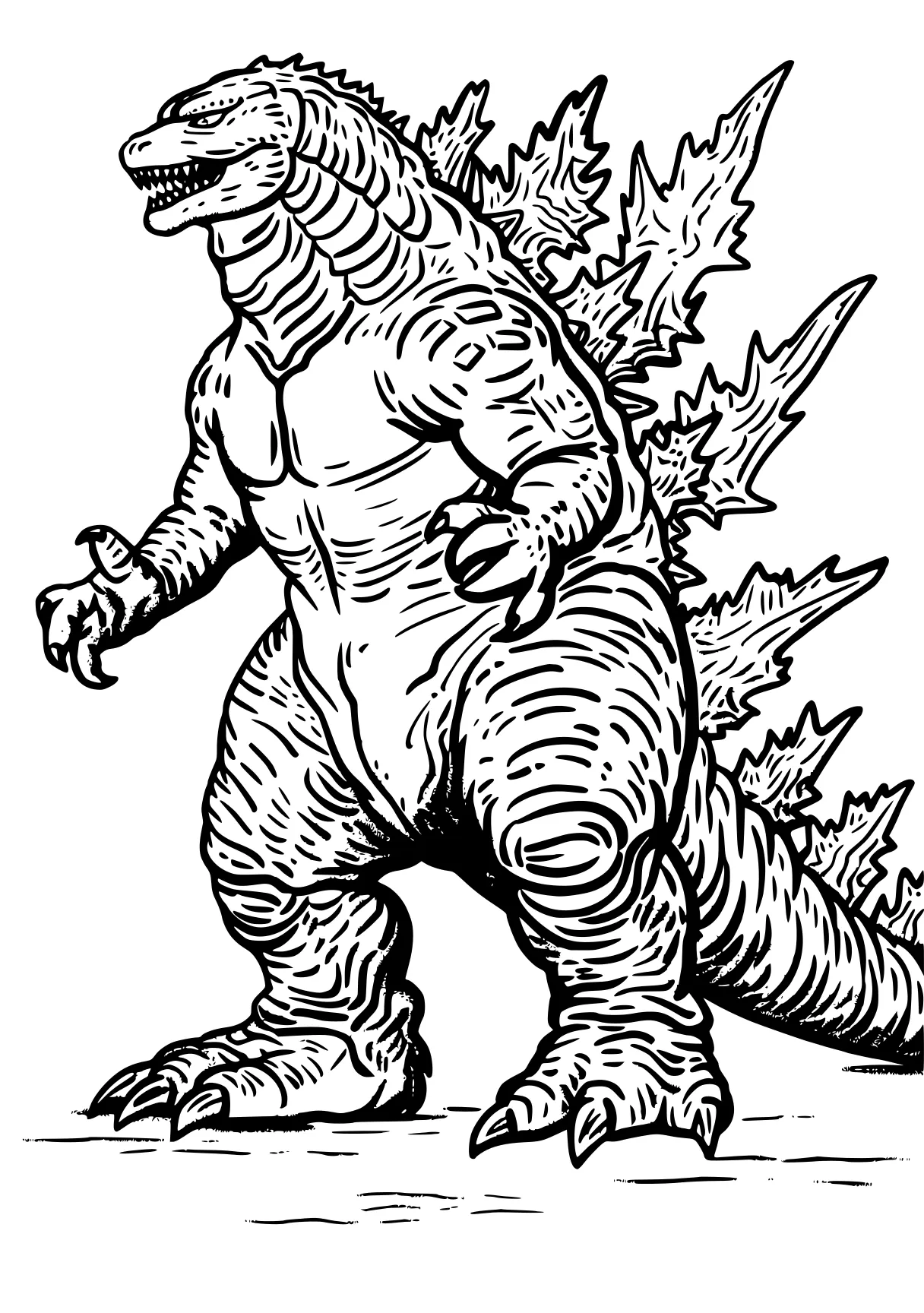 godzilla coloring pages godzilla, mechagodzilla, tyrannosaurus, trex, indoraptor, free page downloads