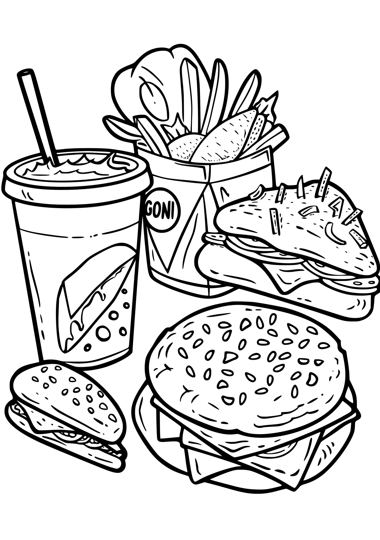 food coloring sheets foods, burger, food, free page downloads