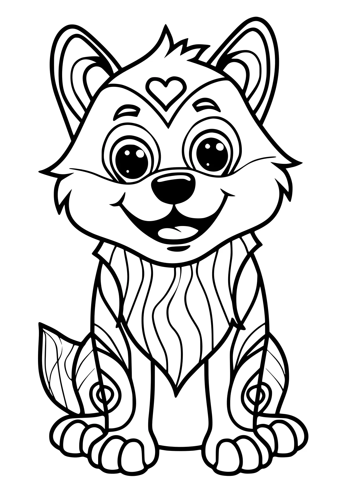 easy to color coloring pages raccoon, foxy, fox, free page downloads