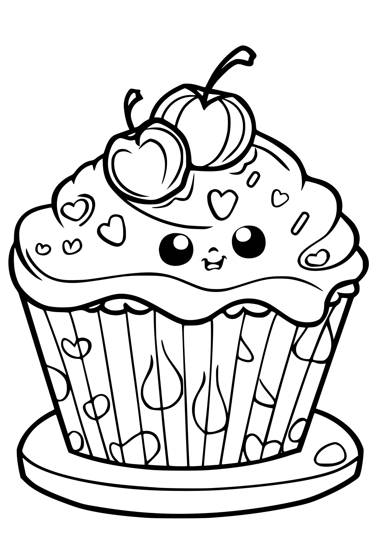 preschool coloring pages cupcake, cake, shortcake, printables, free page downloads