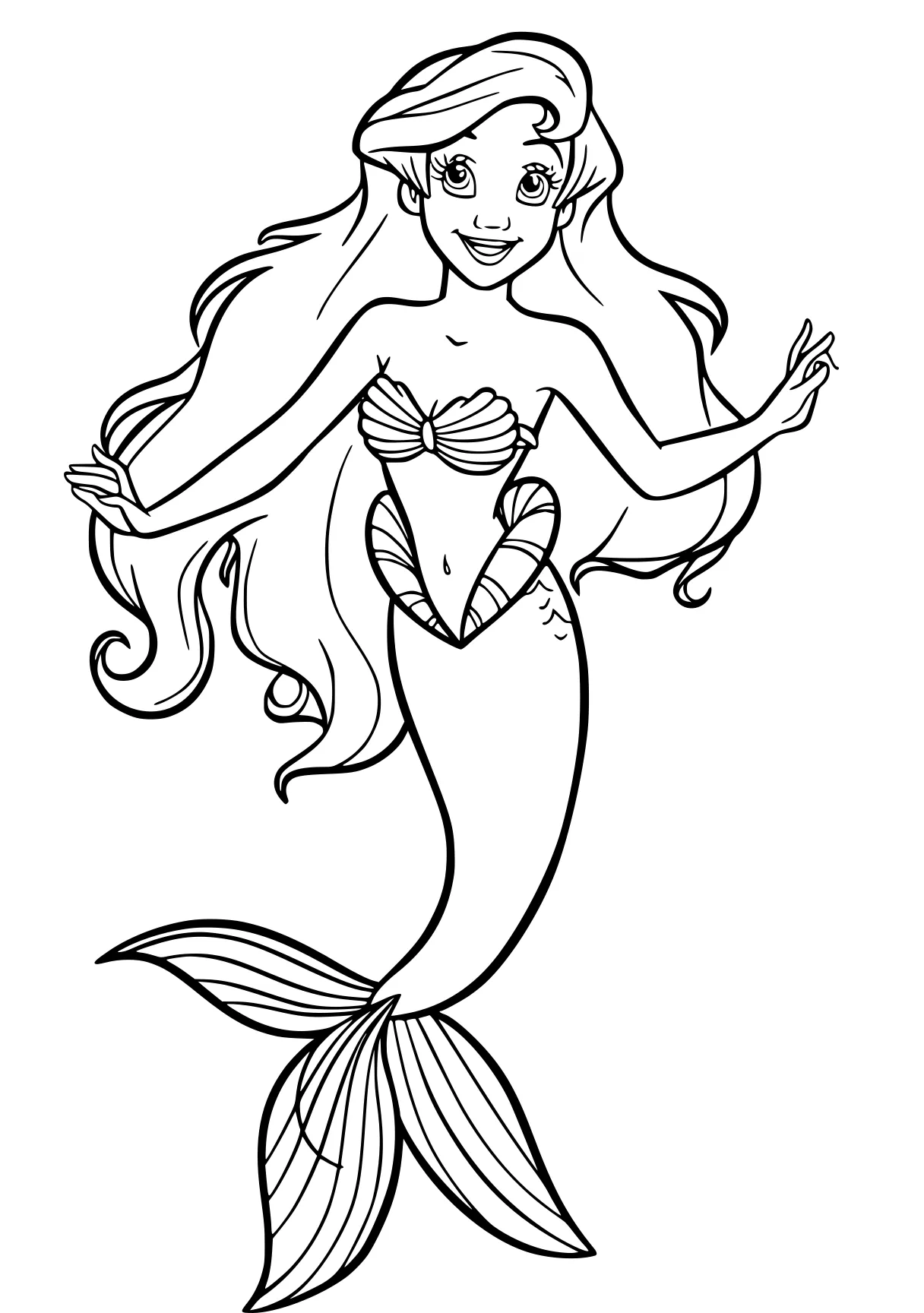 little mermaid coloring pages mermaid, ariel, siren, free page downloads