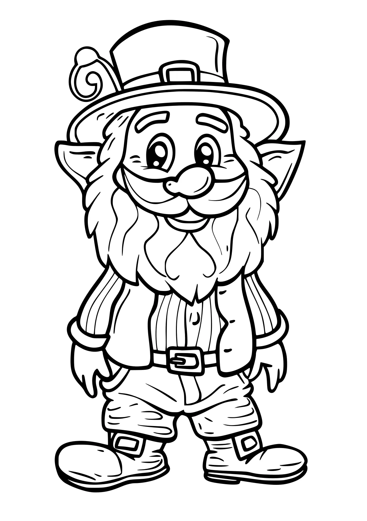 st patrick's day coloring pages leprechaun, gnome, wizard, claus, pilgrim, free page downloads