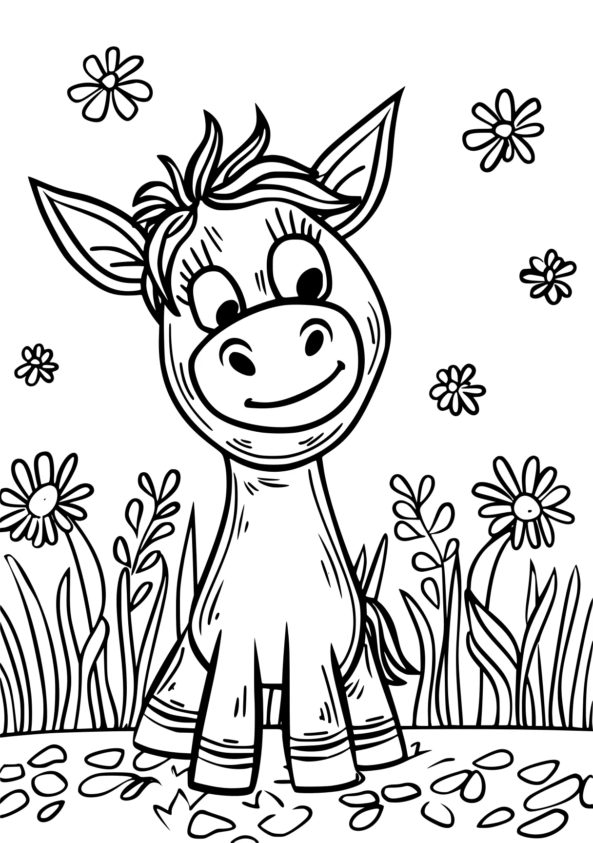 coloring images donkey, piglet, deer, cow, gruffalo, free page downloads