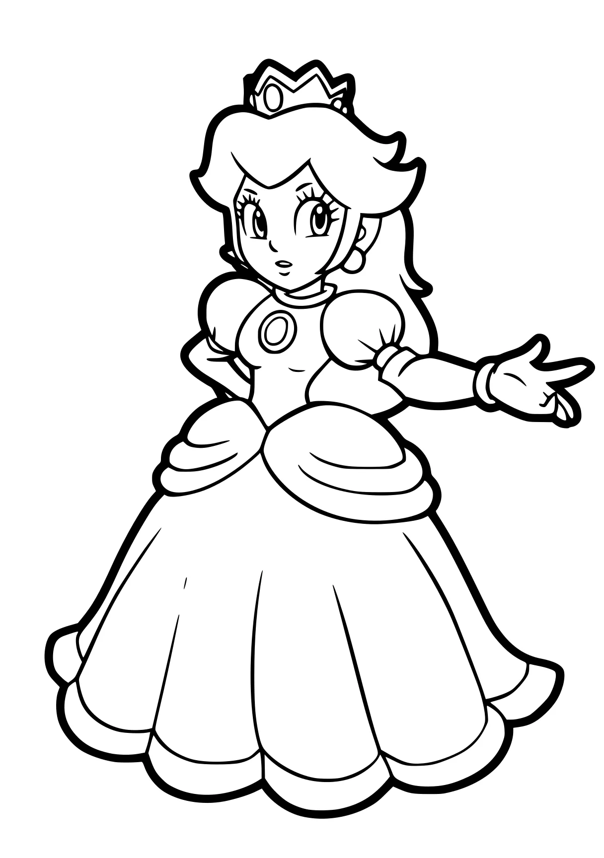 princess peach coloring page rosalina, peach, daisy, princess, rosa, free downloads