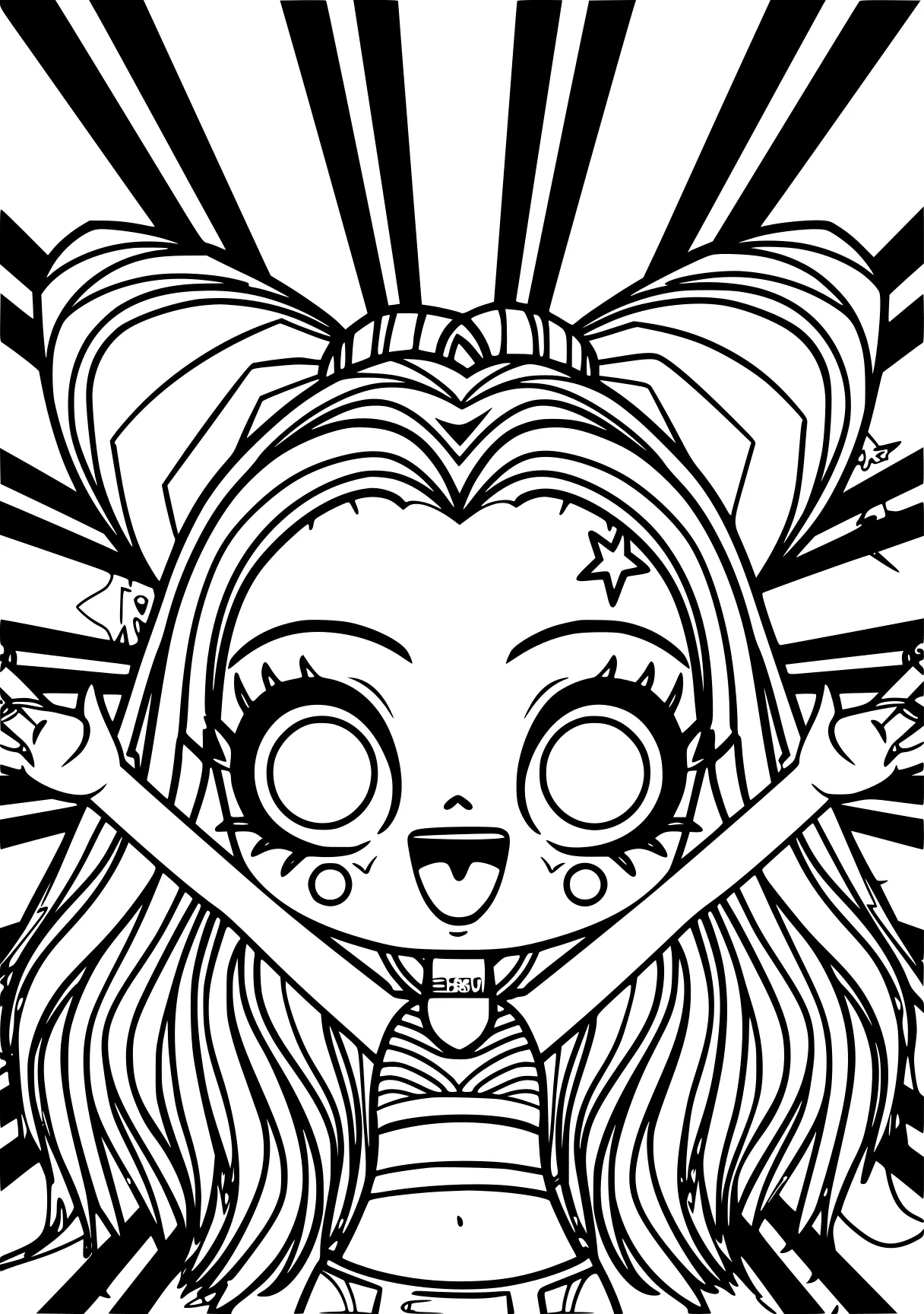 lol color pages, harley, poppy, kuromi, free coloring page downloads