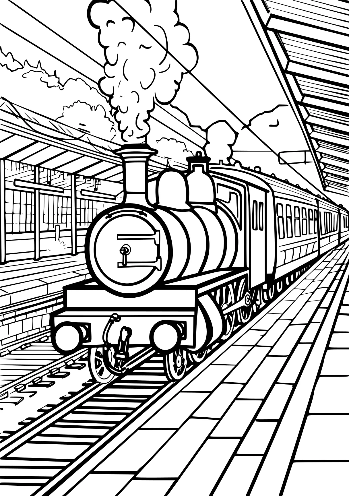 train coloring page train, engine, express, free downloads