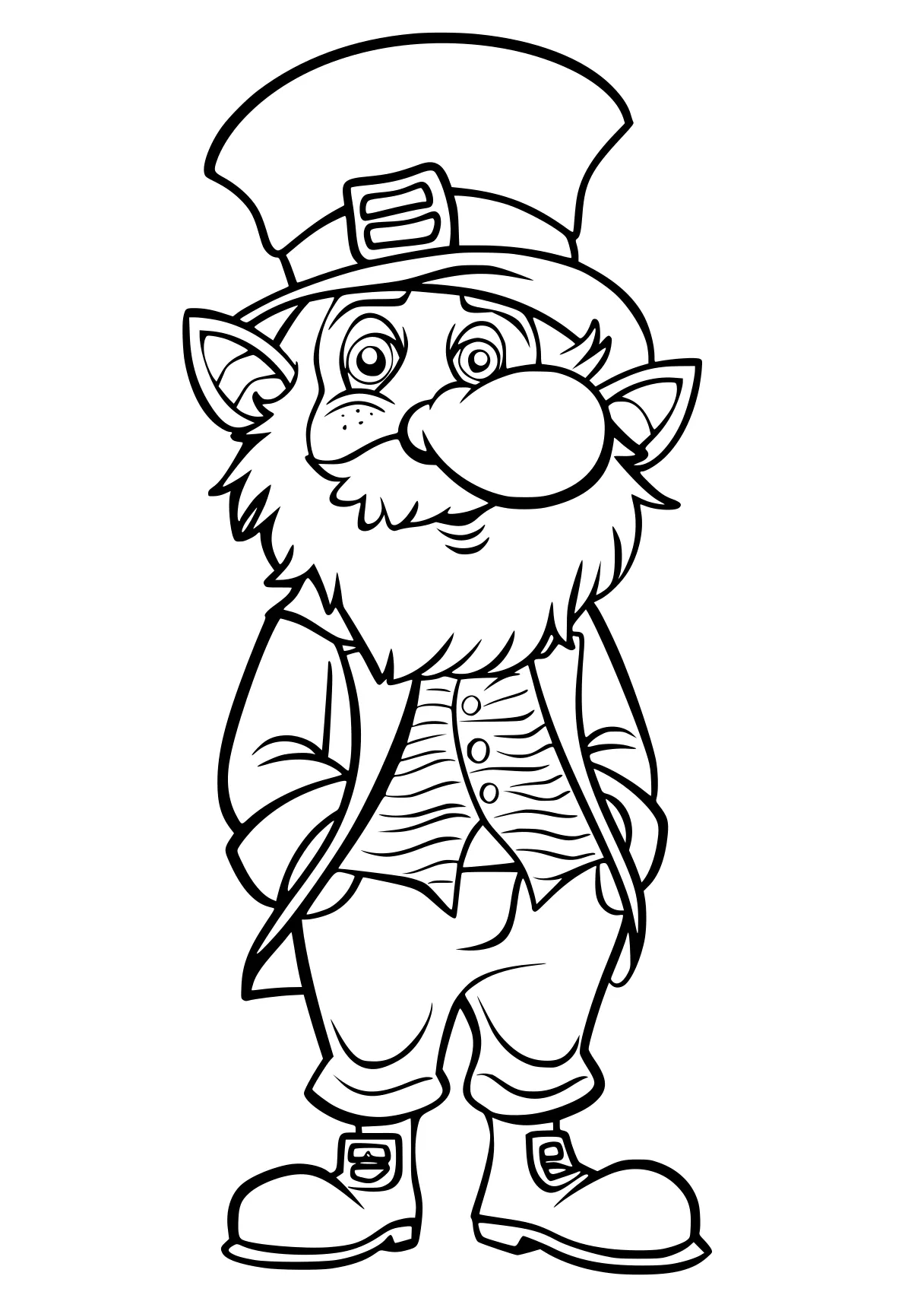 st patrick's day coloring pages leprechaun, gnome, wizard, monkey, free page downloads