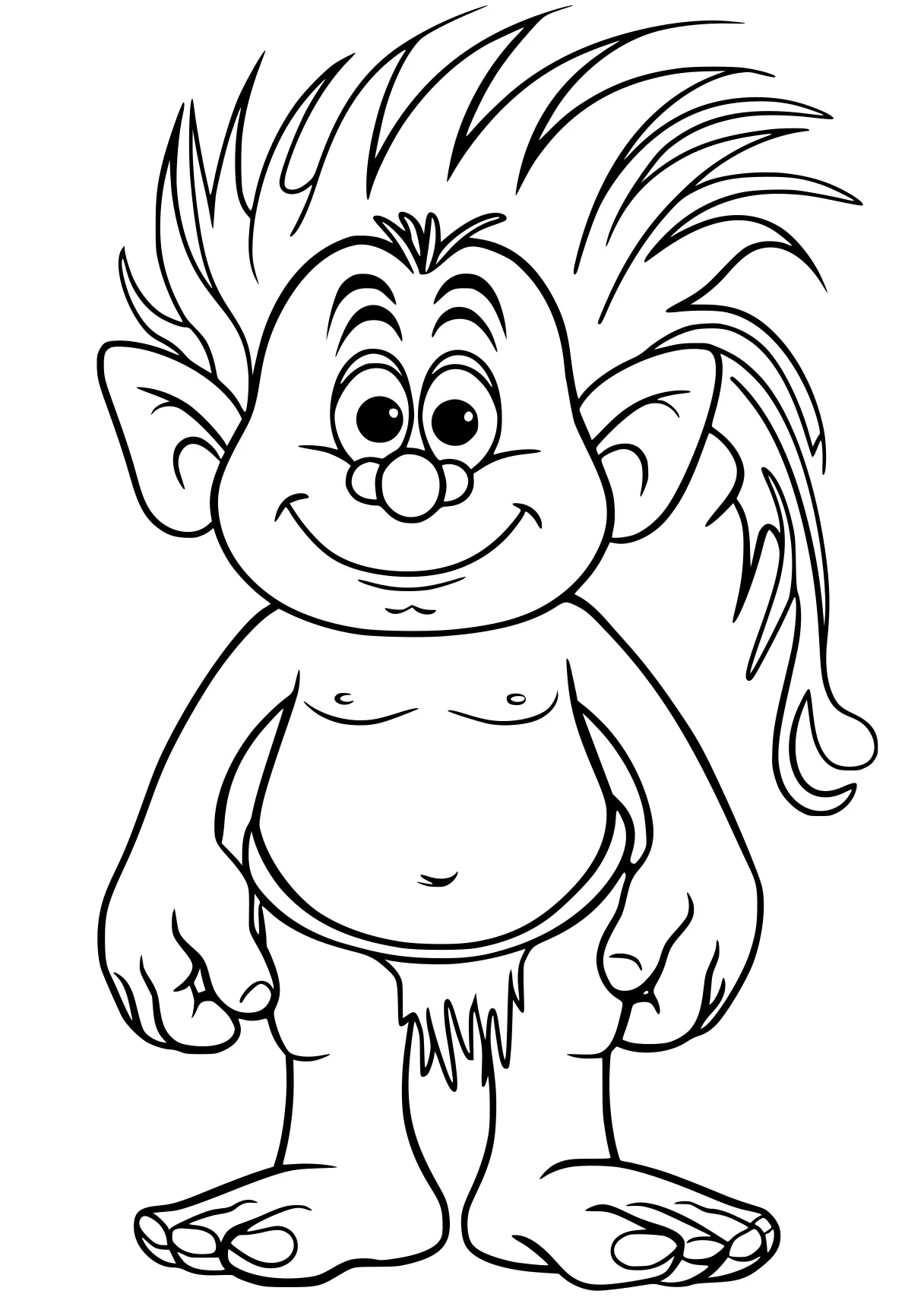 troll coloring pages monkey, jerry, gnome, gorilla, trolls, free page downloads