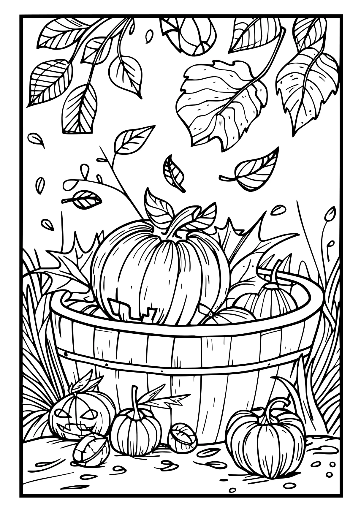 coloring pages for autumn, zentangle, pumpkin, printables, free page downloads