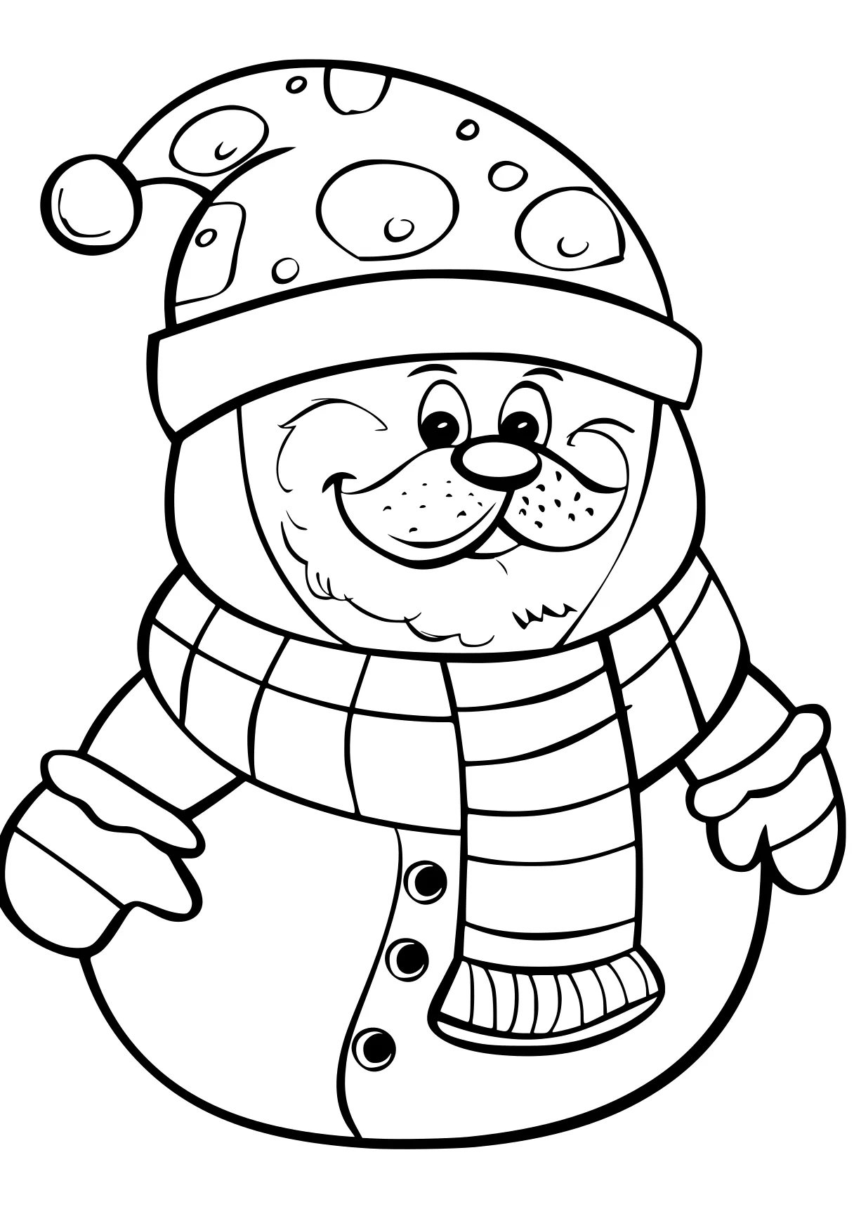 christmas coloring pictures snowman, claus, polar, free page downloads