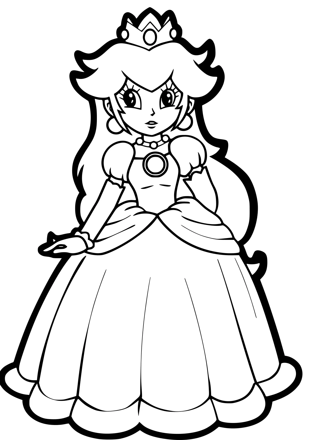 super mario coloring page rosalina, peach, princess, rosa, diamond, free downloads