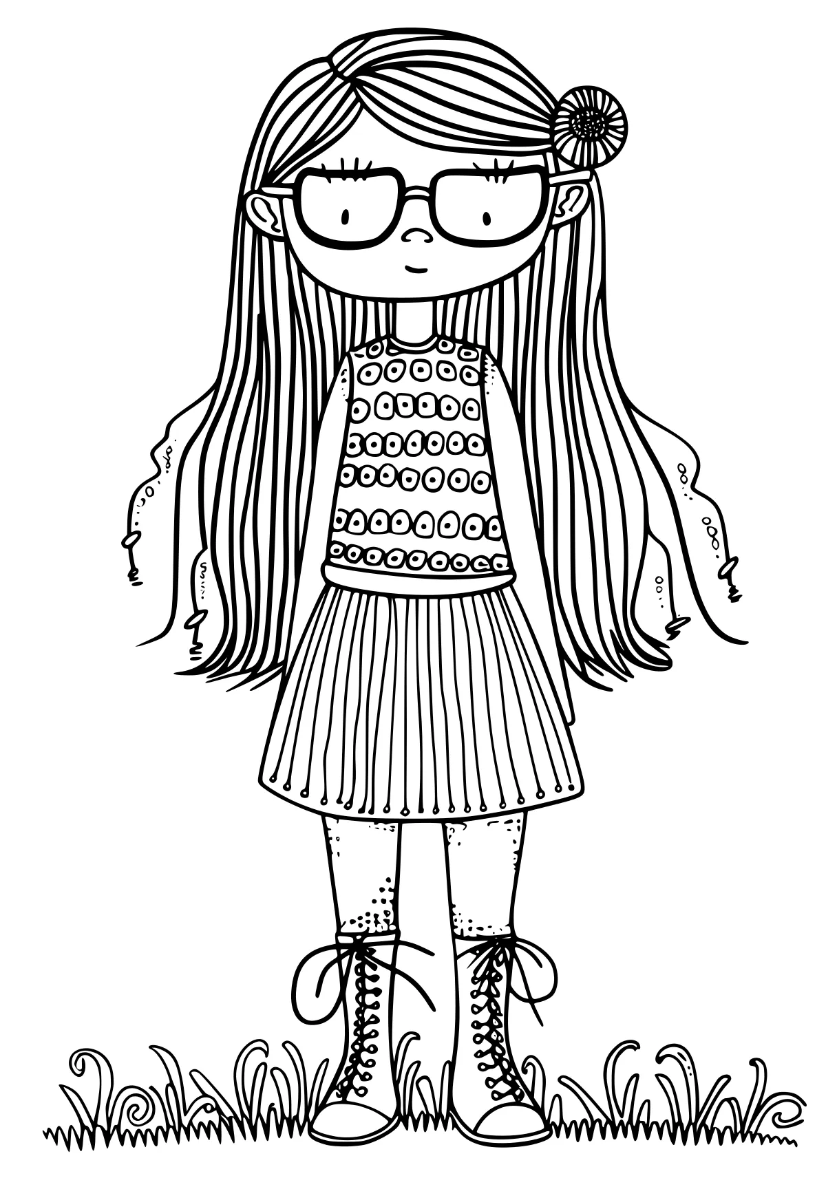 free coloring sheets girl, illustrator, sweater, zentangle, drawing, page downloads