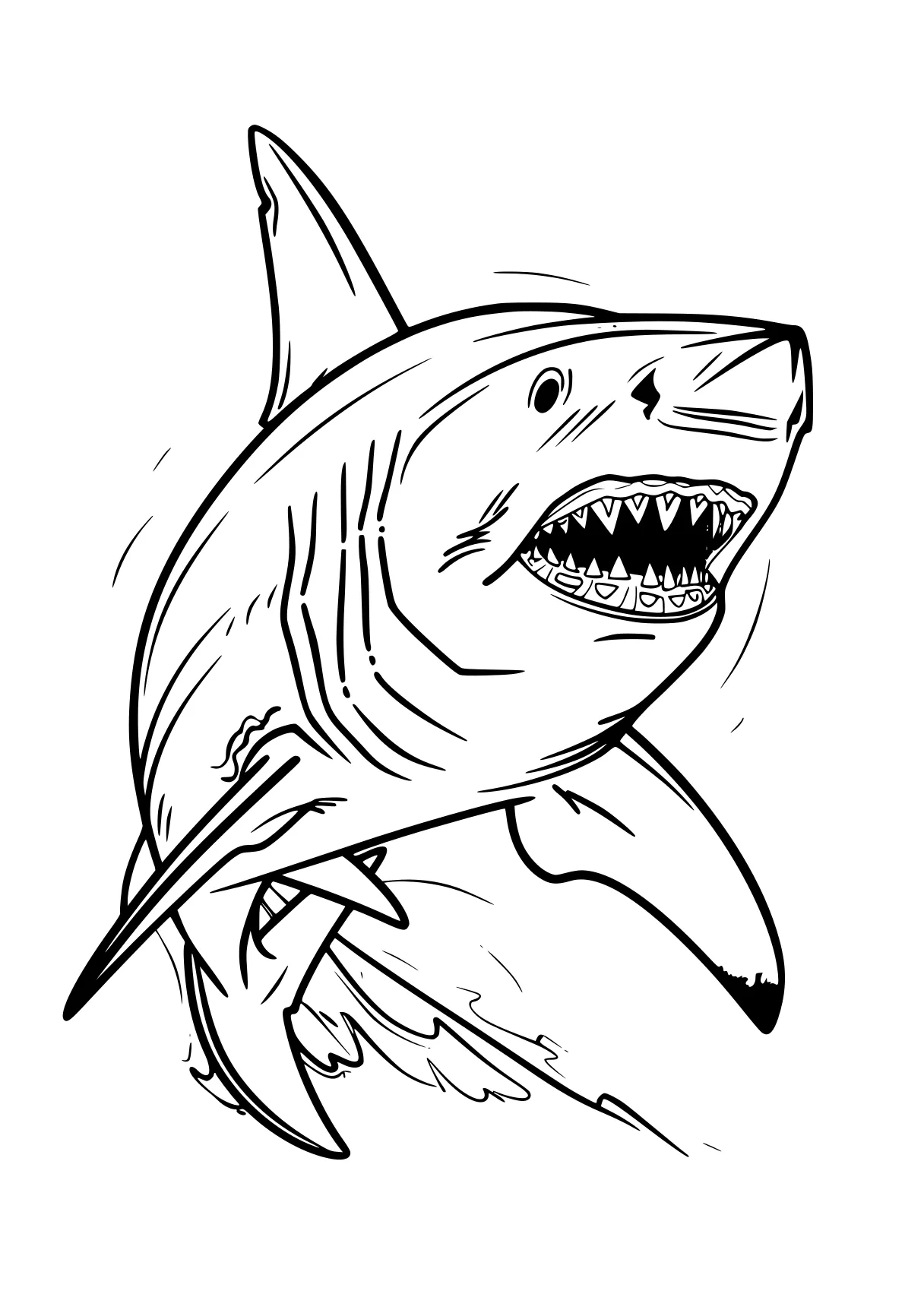 shark coloring sheet shark, megalodon, sharks, fish, orca, free page downloads