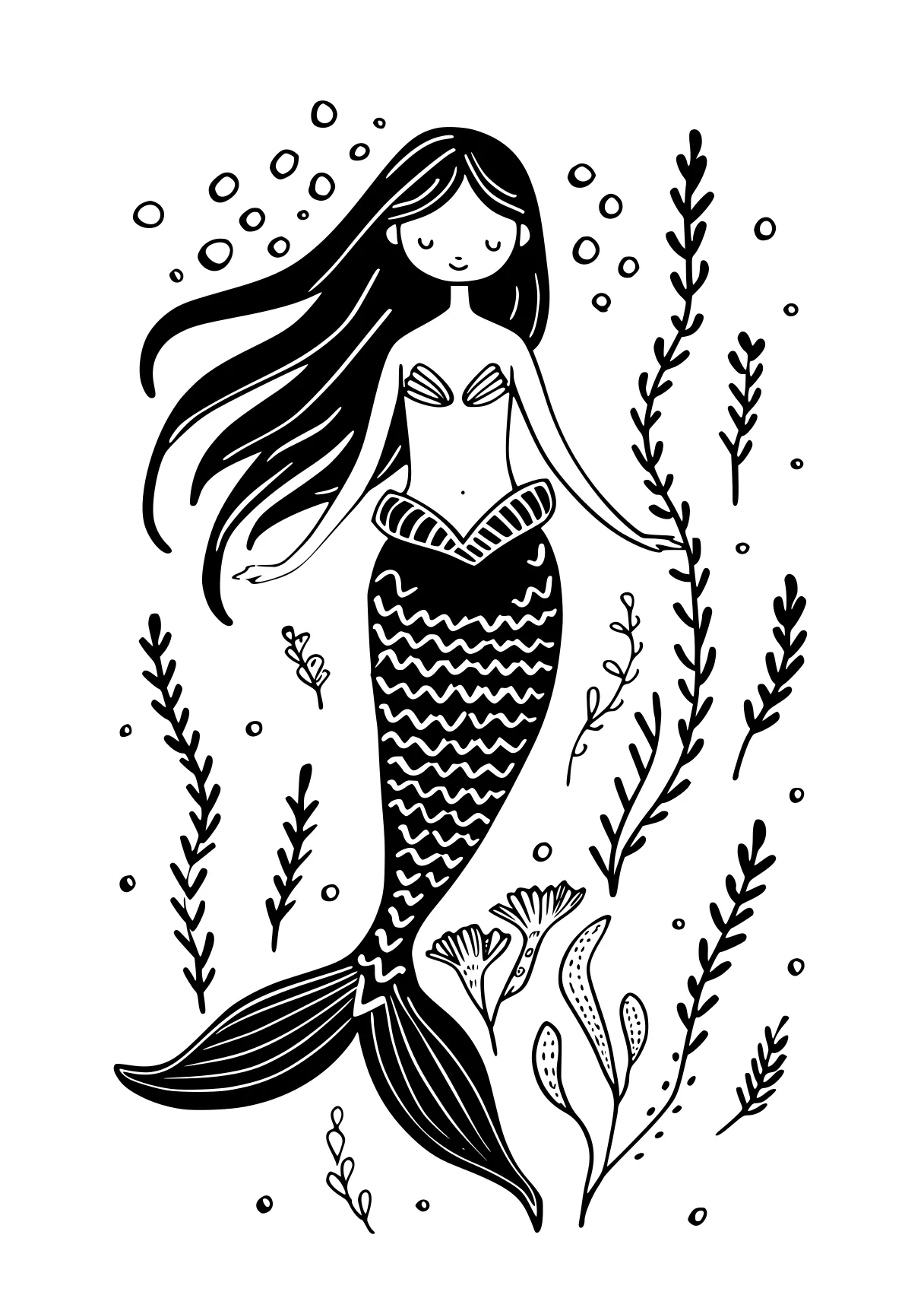 mermaid coloring sheet mermaid, zentangle, siren, fish, ariel, free page downloads