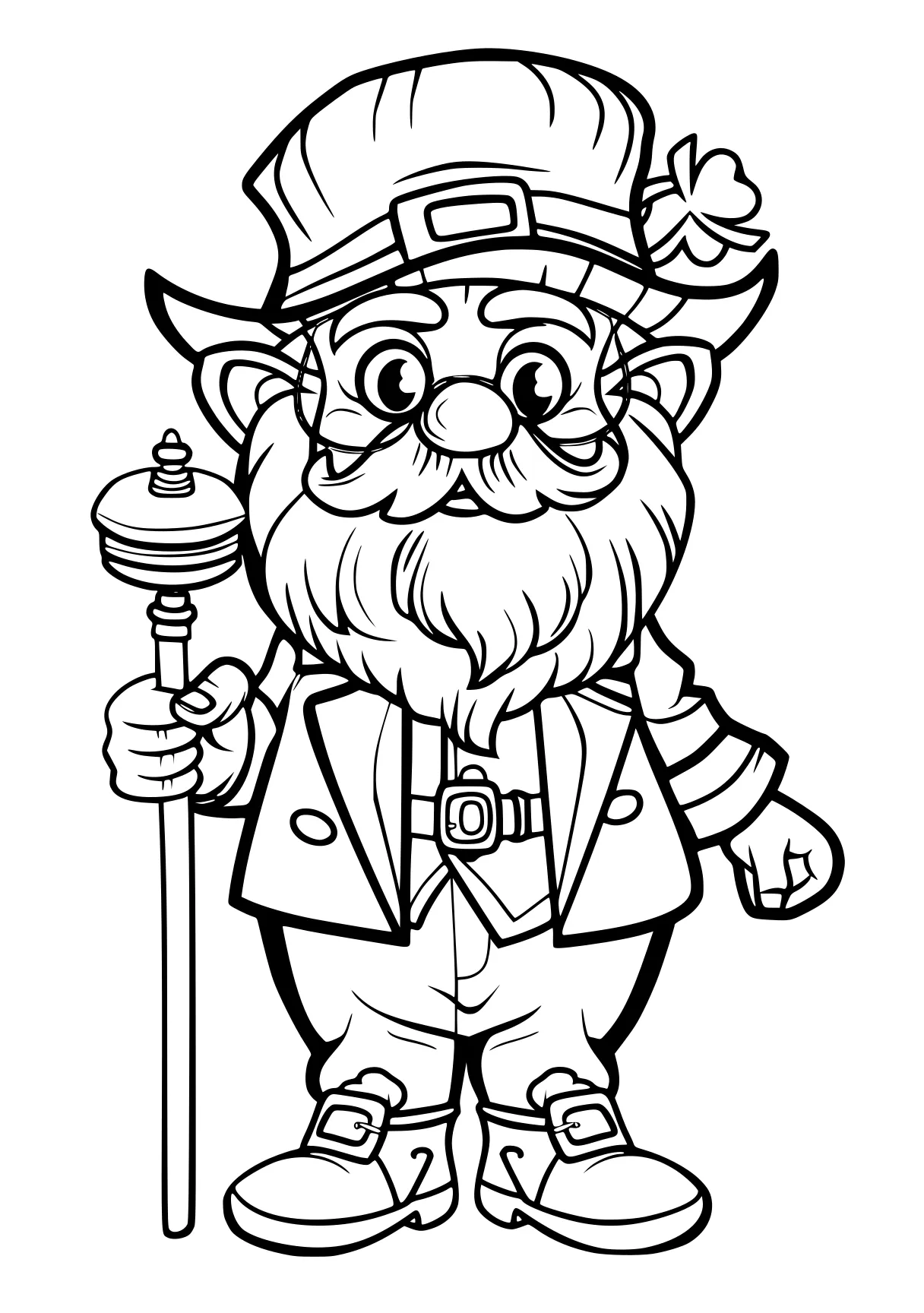 st patrick's day coloring pages wizard, gnome, leprechaun, free page downloads