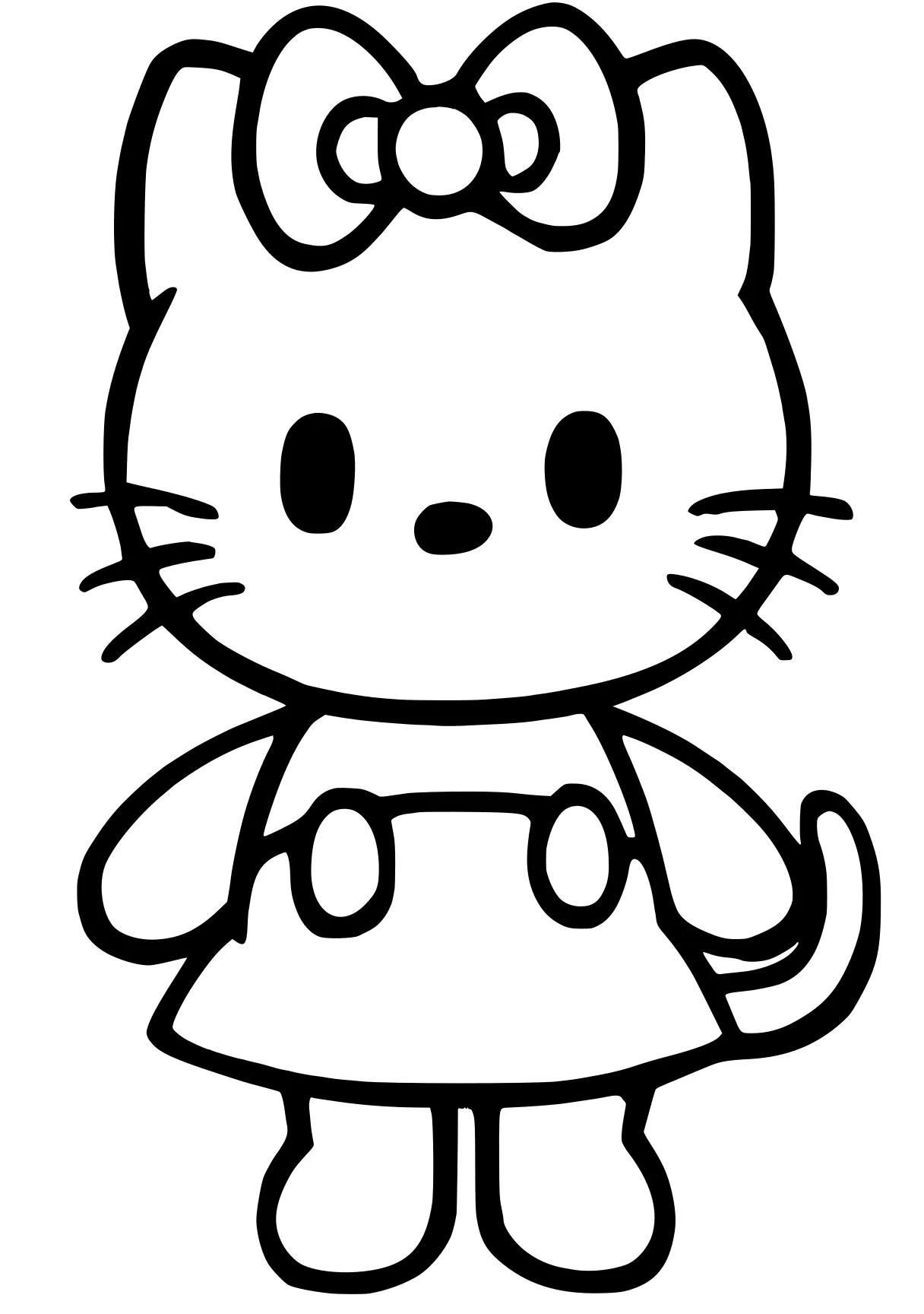 hello kitty and friends coloring pages sanrio, kitty, unikitty, chibi, cat, free page downloads