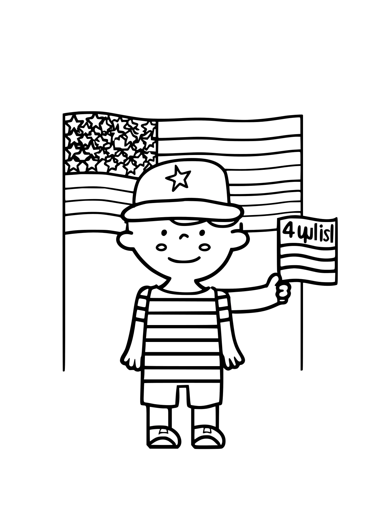 4th of july coloring page patriotic, america, flag, free downloads