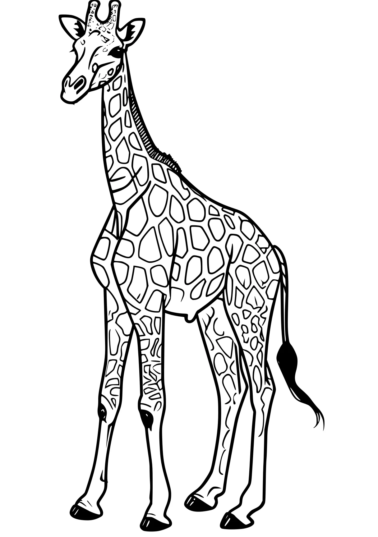 giraffe coloring pages giraffe, brachiosaurus, llama, camel, horse, free page downloads