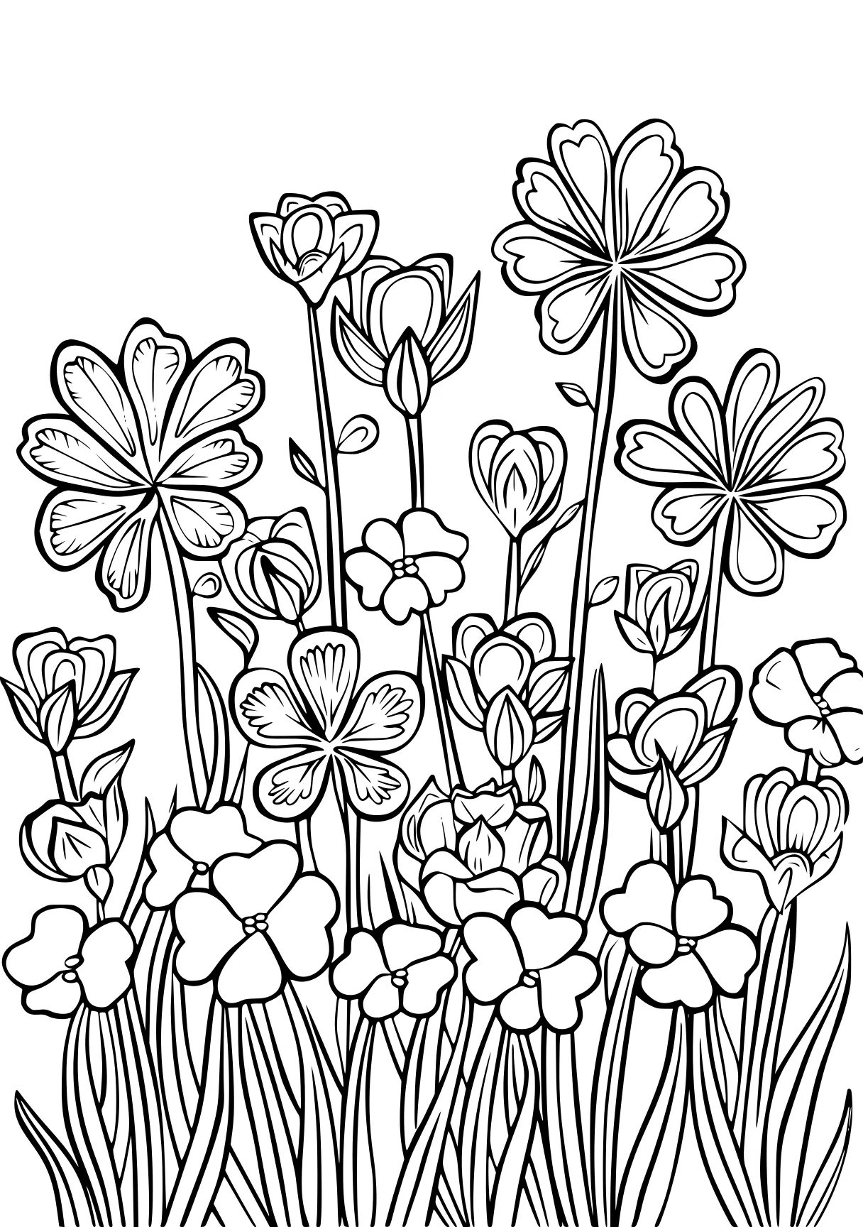 st patrick's day coloring pages, flowers, colouring, flower, free page downloads