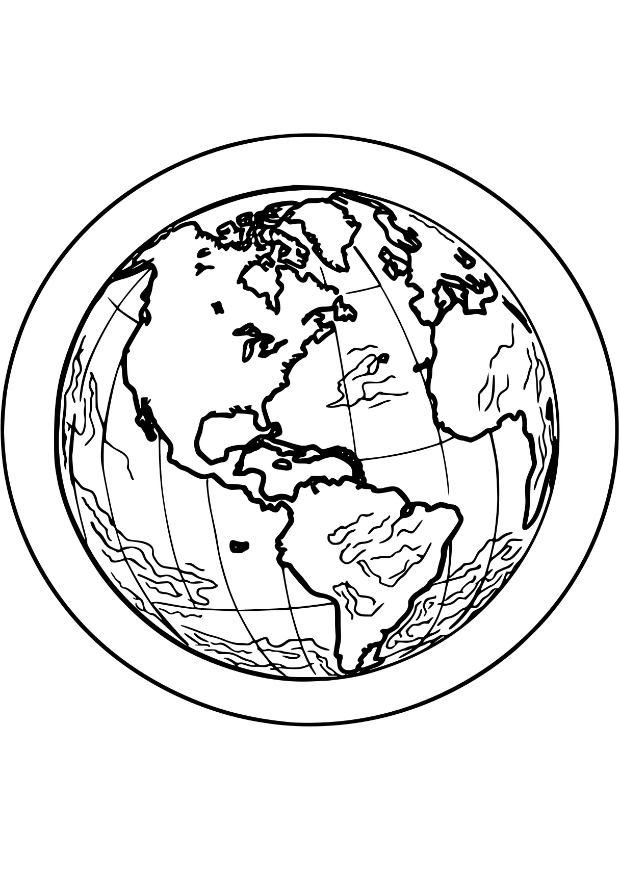 earth coloring globe, earth, circle, world, reverse, free page downloads